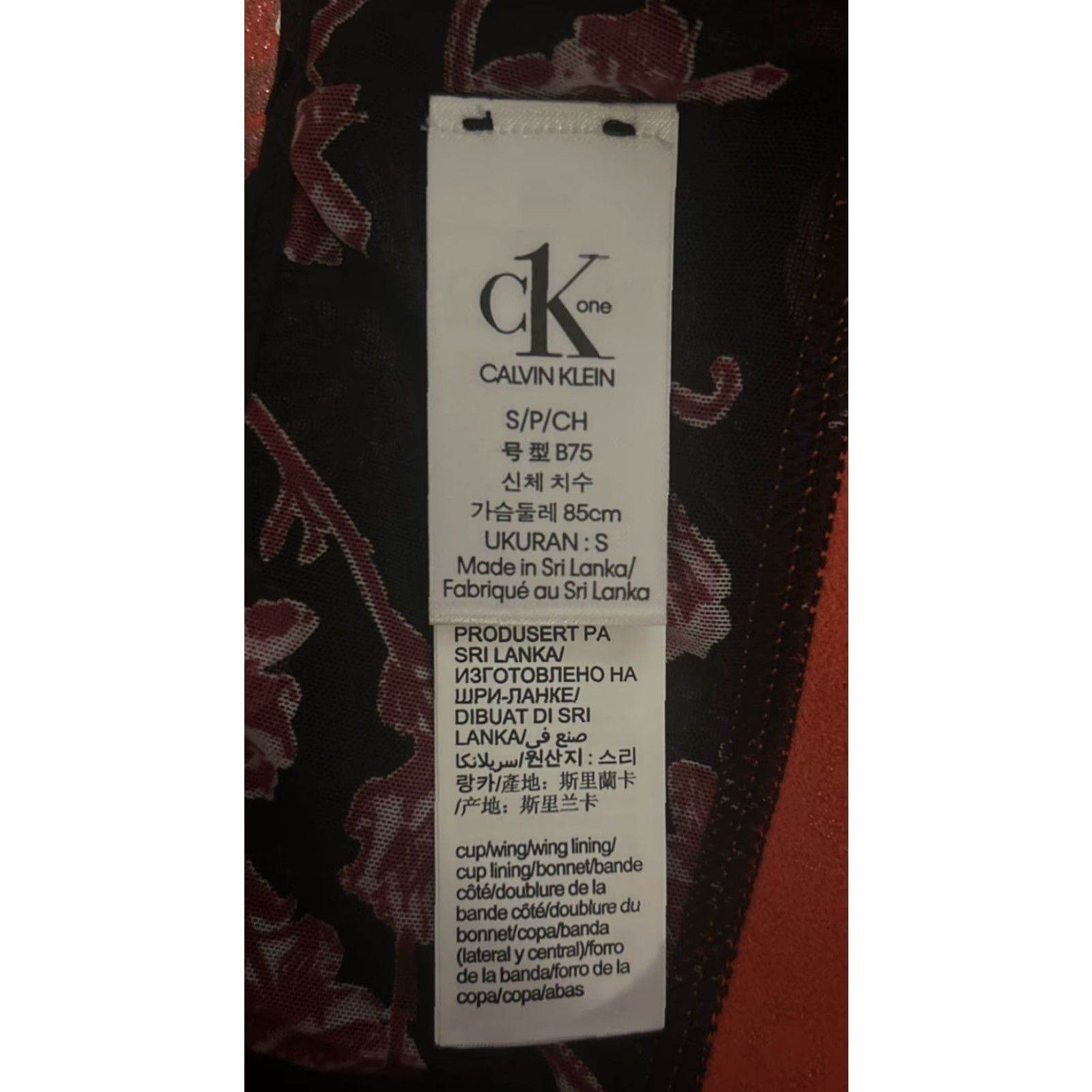 Calvin Klein Calvin Klein Bralette Bra S Unlined Adjustable Pullover Black Roses NWT Multicolor Floral Lightweight Sheer Strap Women XS-? Size ONE SIZE - 2 Thumbnail