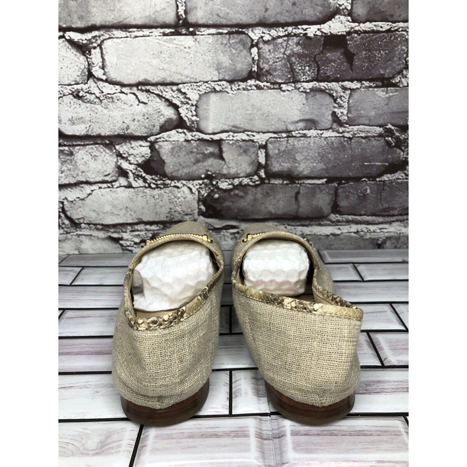 Sam Edelman Sam Edelman Lior Beige Leather Horsebit Almond Toe Slip On F Size US 9 / IT 39 - 3 Thumbnail