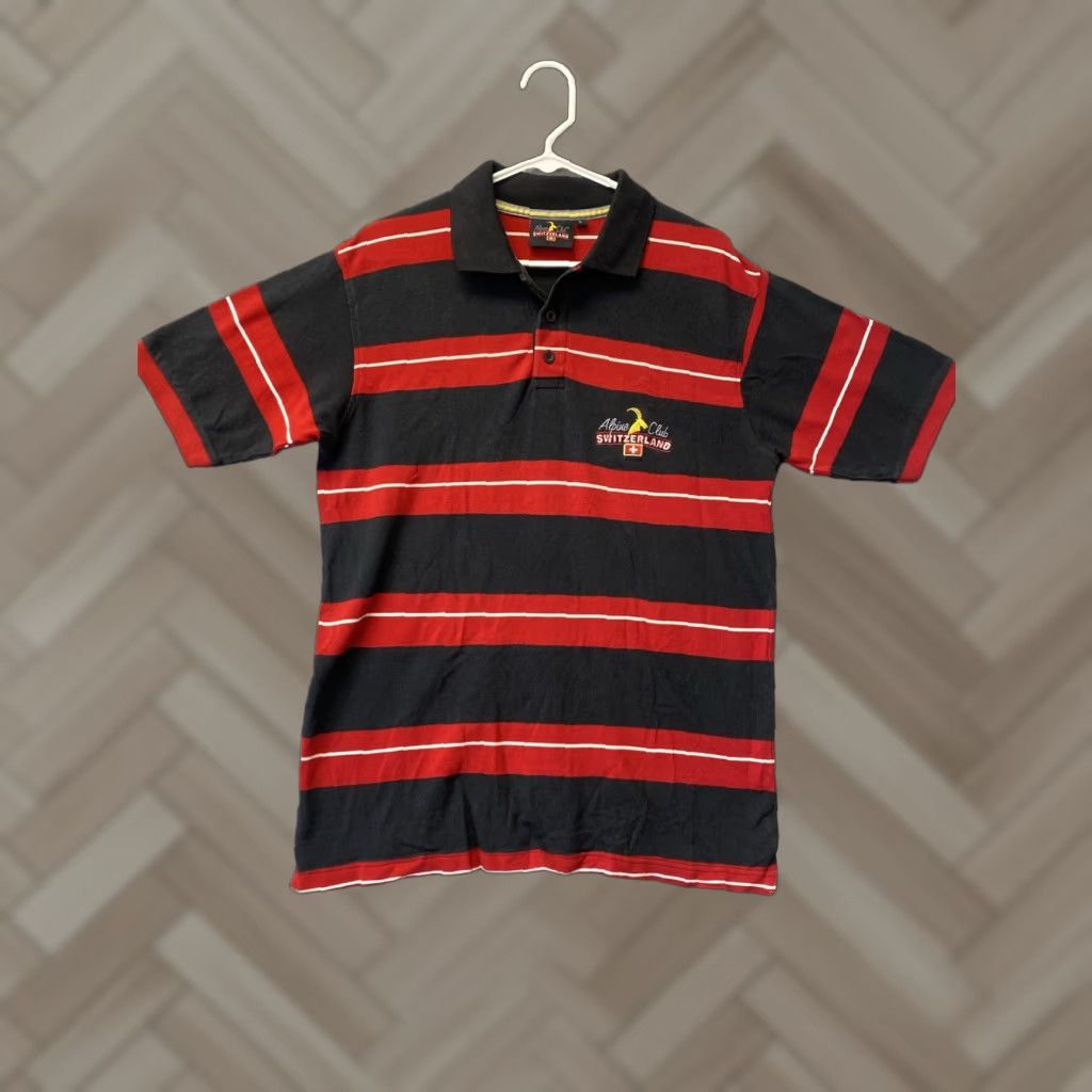 Vintage Alpine Club Switzerland Striped Sewn Polo Shirt L Nice Swiss Mountain Goat/60-49 Size US L / EU 52-54 / 3 - 1 Thumbnail