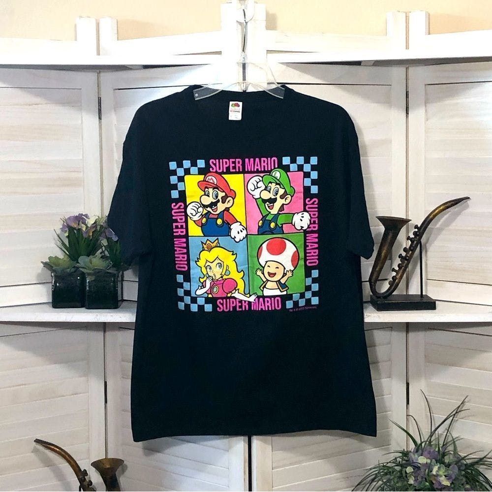 Nintendo Super Mario Bros Nintendo Game black t-shirt sz L Size US L / EU 52-54 / 3 - 1 Thumbnail