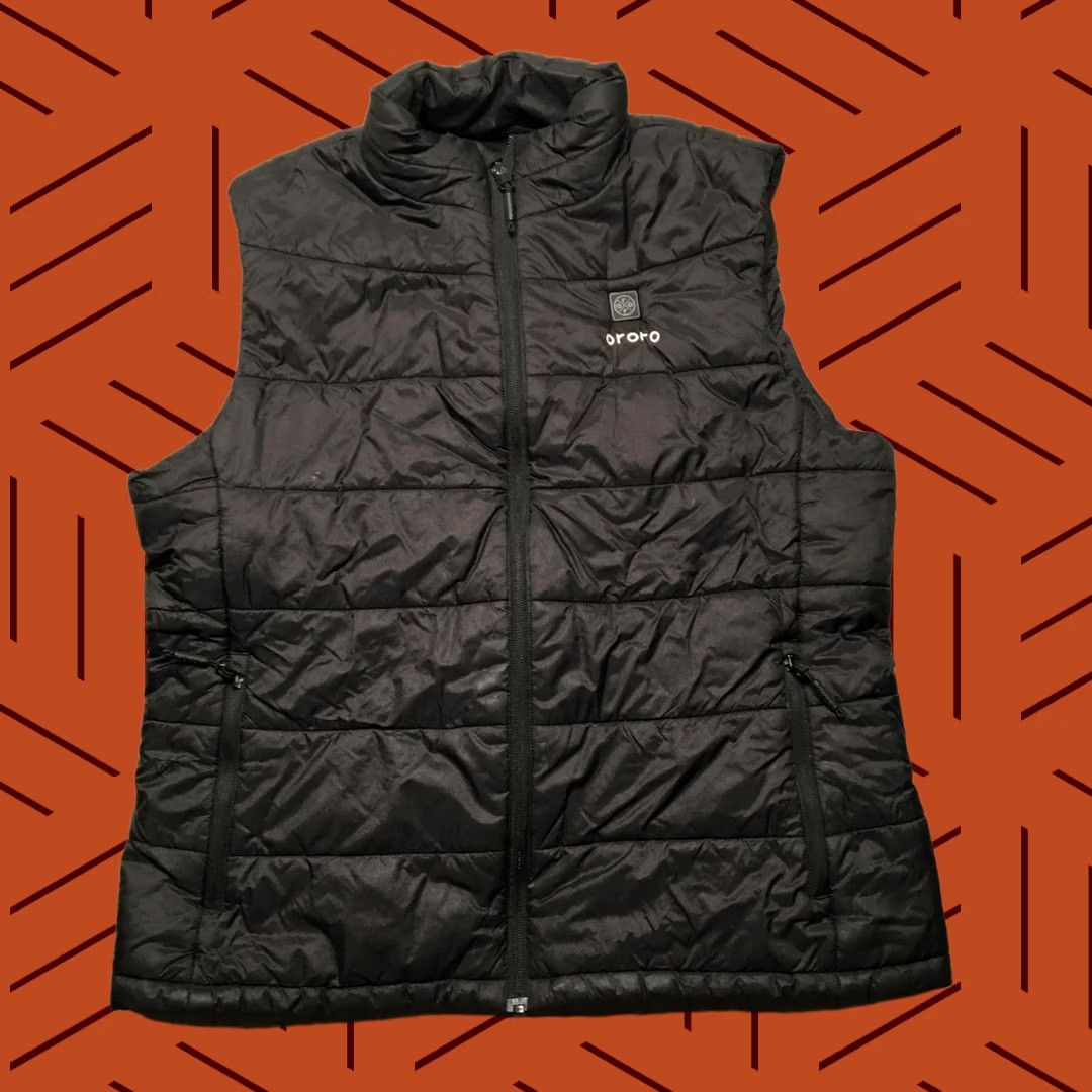 Vintage Ororo Heated Vest Mens M Black Quilted Puffer Zip Pockets Outdoor Size US M / EU 48-50 / 2 - 1 Thumbnail
