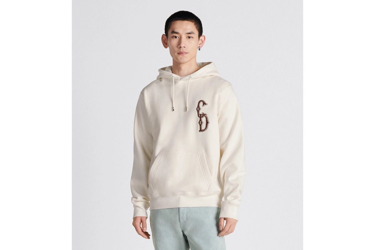 Dior o1bcso1str1124 CD Interlaced Regular-Fit Sweatshirt in White Size US XL / EU 56 / 4 - 4 Thumbnail