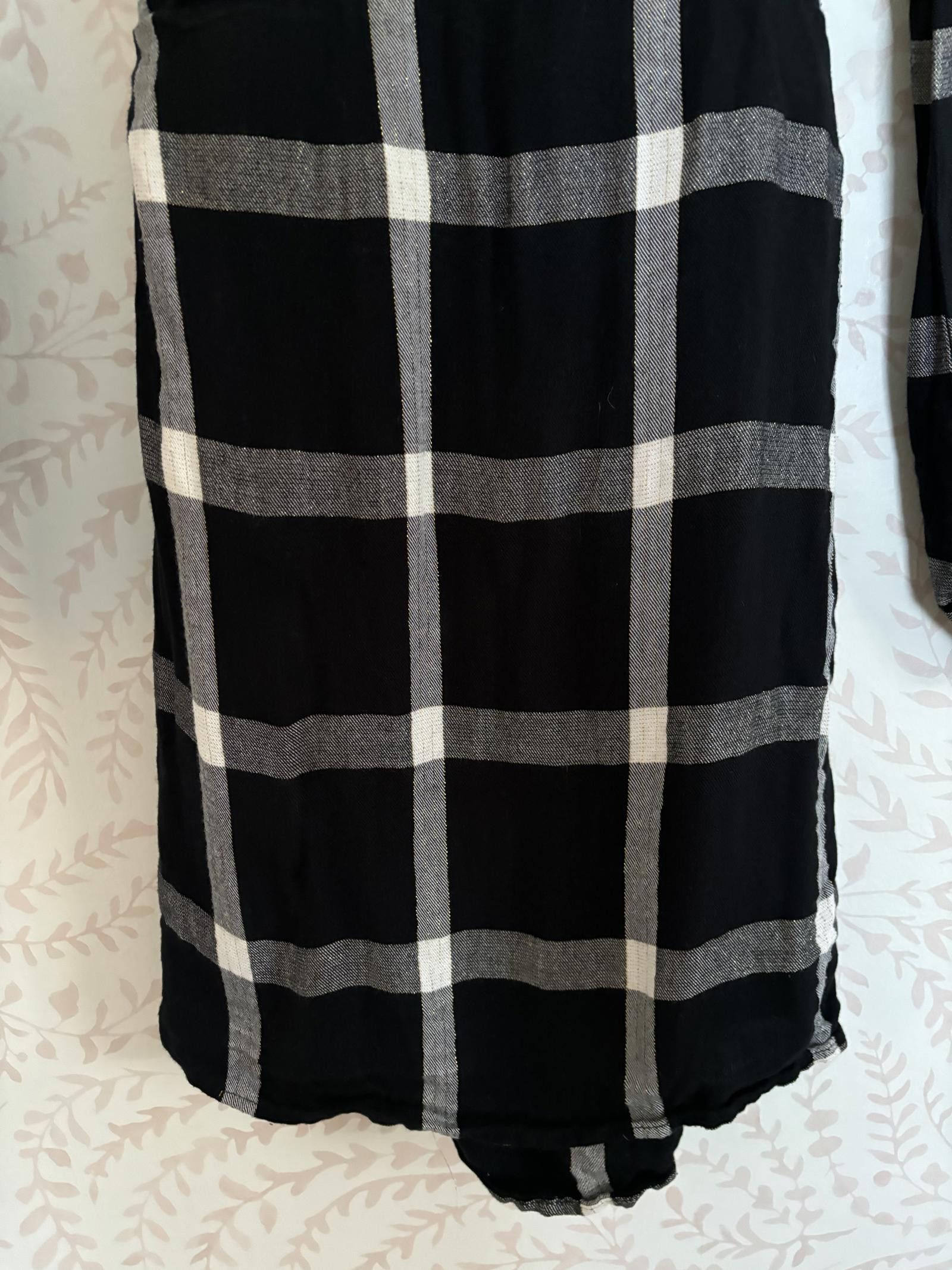 Designer Lurex, Black and White Plaid Dress with Belt Size S / US 4 / IT 40 - 5 Thumbnail