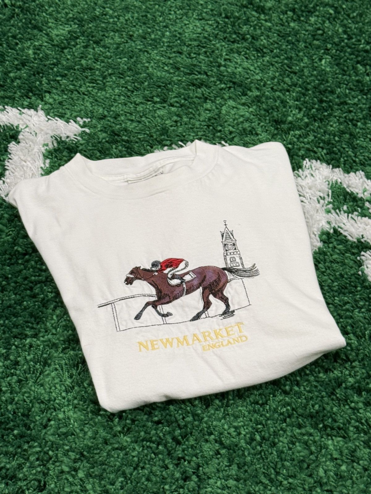 Vintage RARE Vintage Embroidered Horse Racing New England Market Size US XL / EU 56 / 4 - 1 Thumbnail