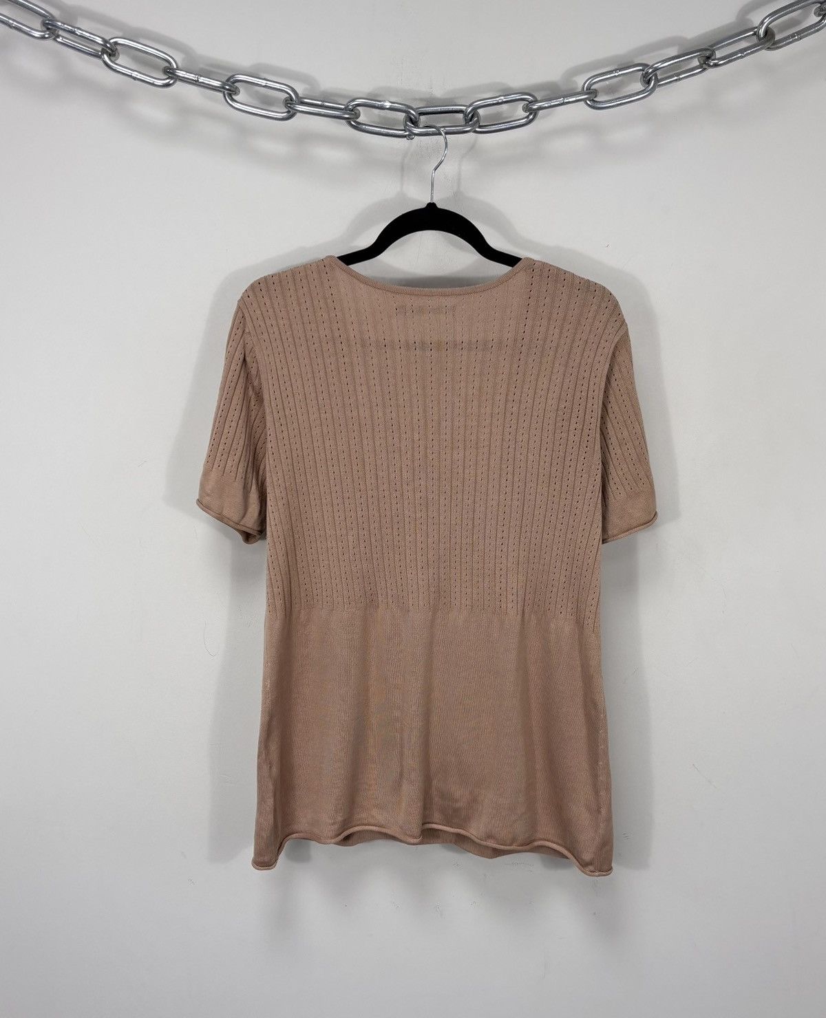 Gudrun Sjoden Gudrun Sjoden Women’s Silk Cotton Short Sleeve Top Sweater Size XL / US 12-14 / IT 48-50 - 9 Thumbnail