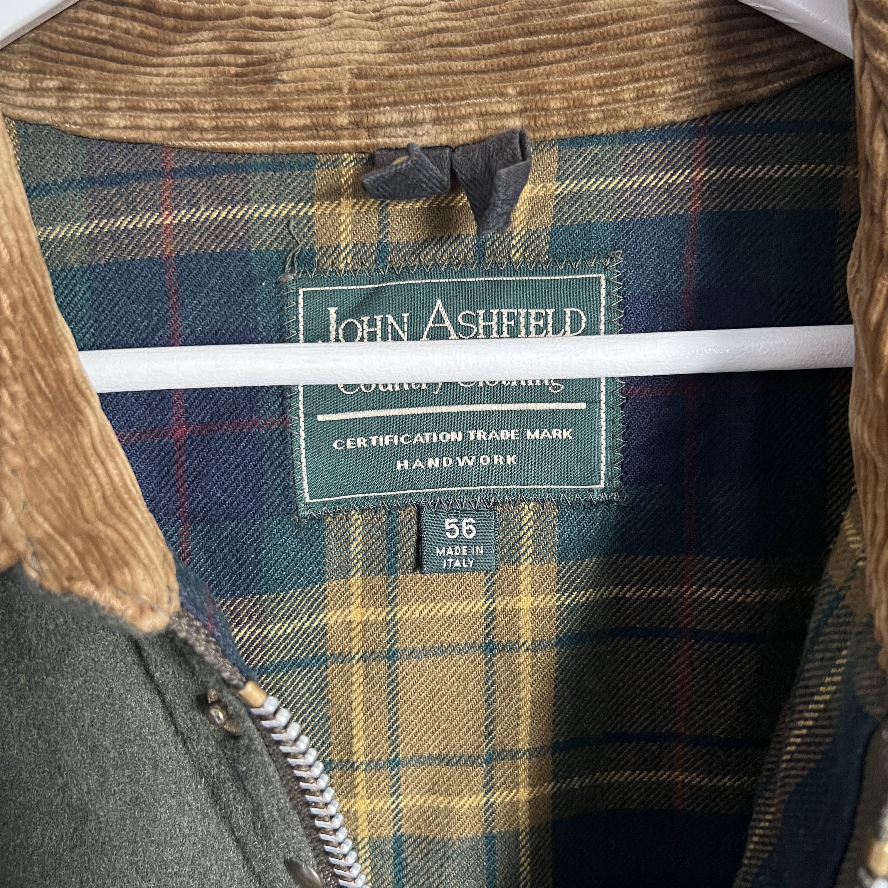 Barbour VINTAGE Men's JOHN ASHFIELD Wool Hunting Green Jacket Size US XL / EU 56 / 4 - 11 Thumbnail