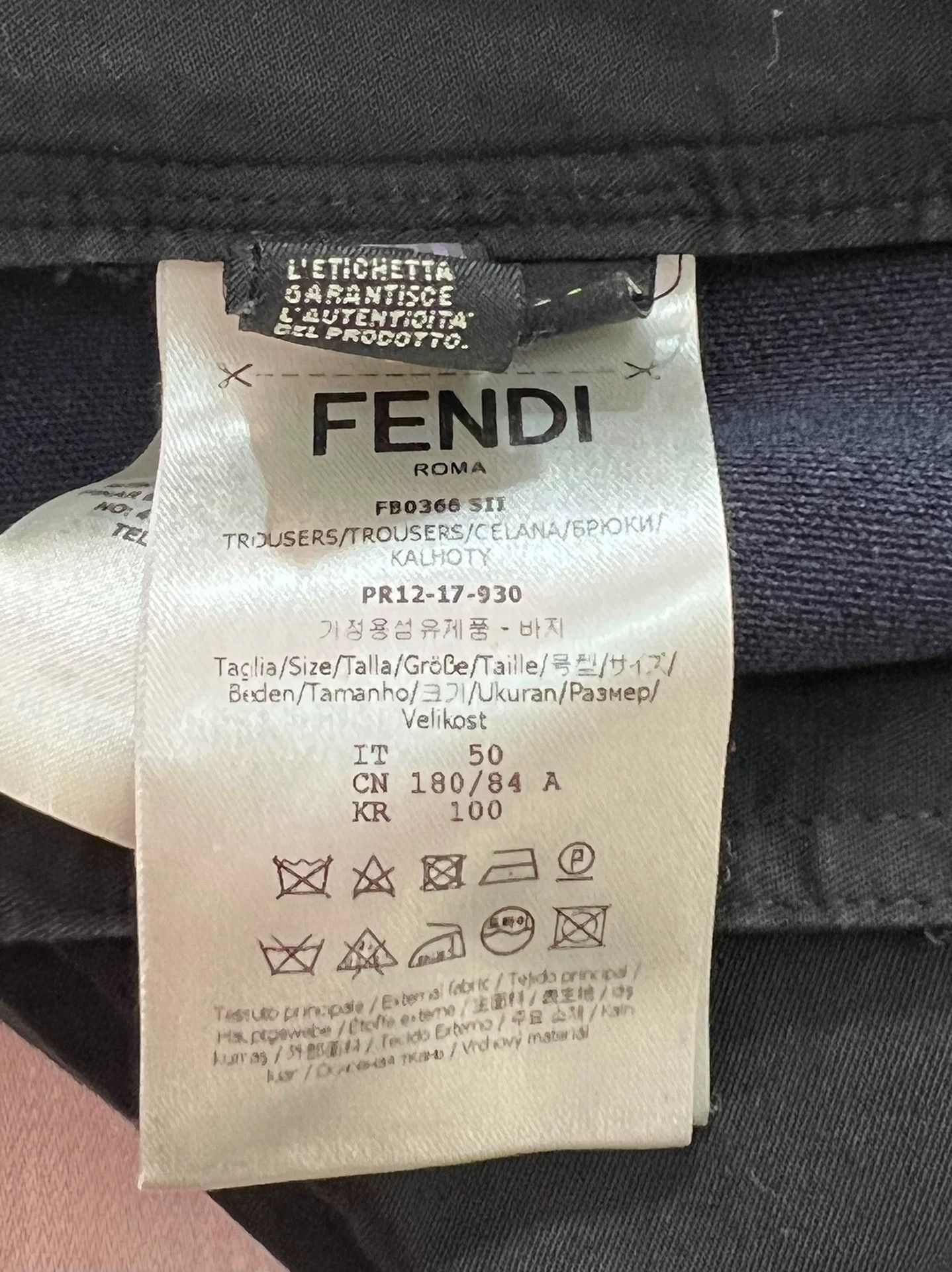 Fendi Fendi Basic Blue Wool-Blend Trousers 50 (Men's) Size US 34 / EU 50 - 5 Thumbnail