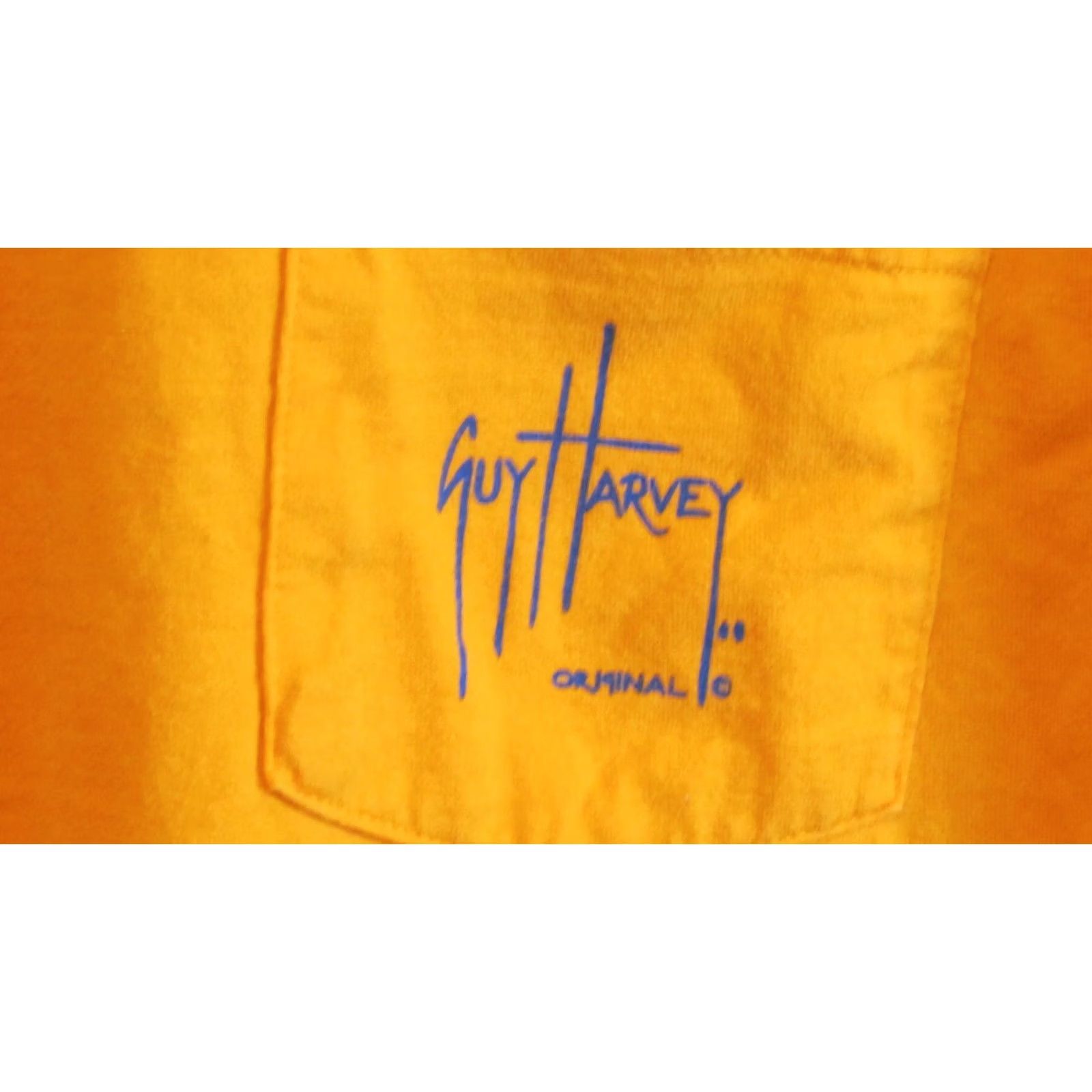 Guy Harvey Guy Harvey Men's Fishing Pocket T-shirt Orange Medium Bass on Back Shirt Short Sleeve Crew Neck Size US M / EU 48-50 / 2 - 3 Thumbnail