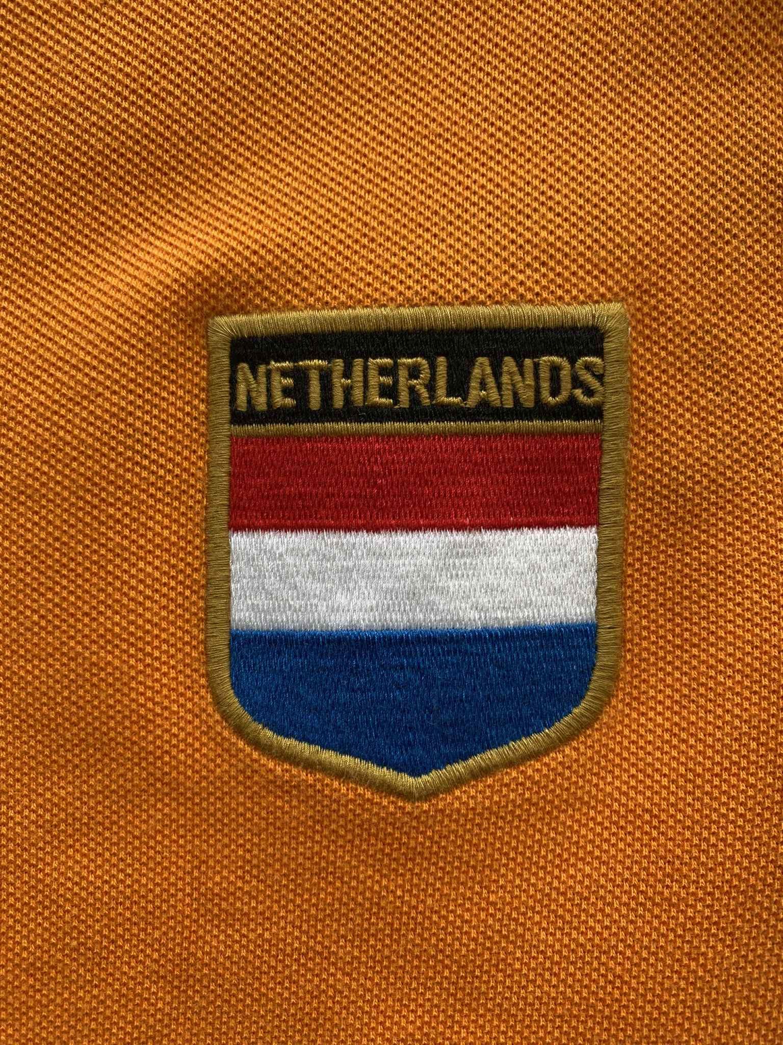 Tommy Hilfiger Tommy Hilfiger Holland Netherlands Orange Embroidered Polo Size US XL / EU 56 / 4 - 6 Thumbnail