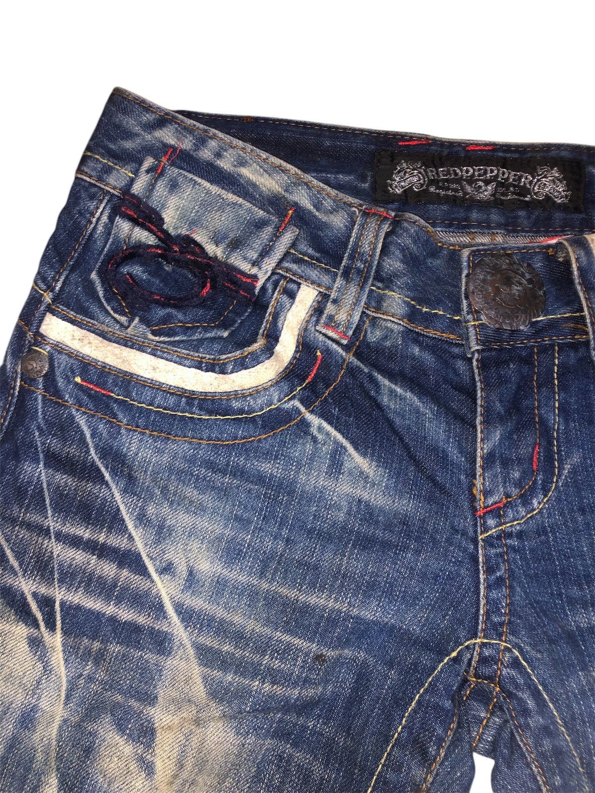 Designer × Japanese Brand × Vintage Vintage Japanese Brand Red Pepper Denim Jeans Size US 30 / EU 46 - 10 Thumbnail