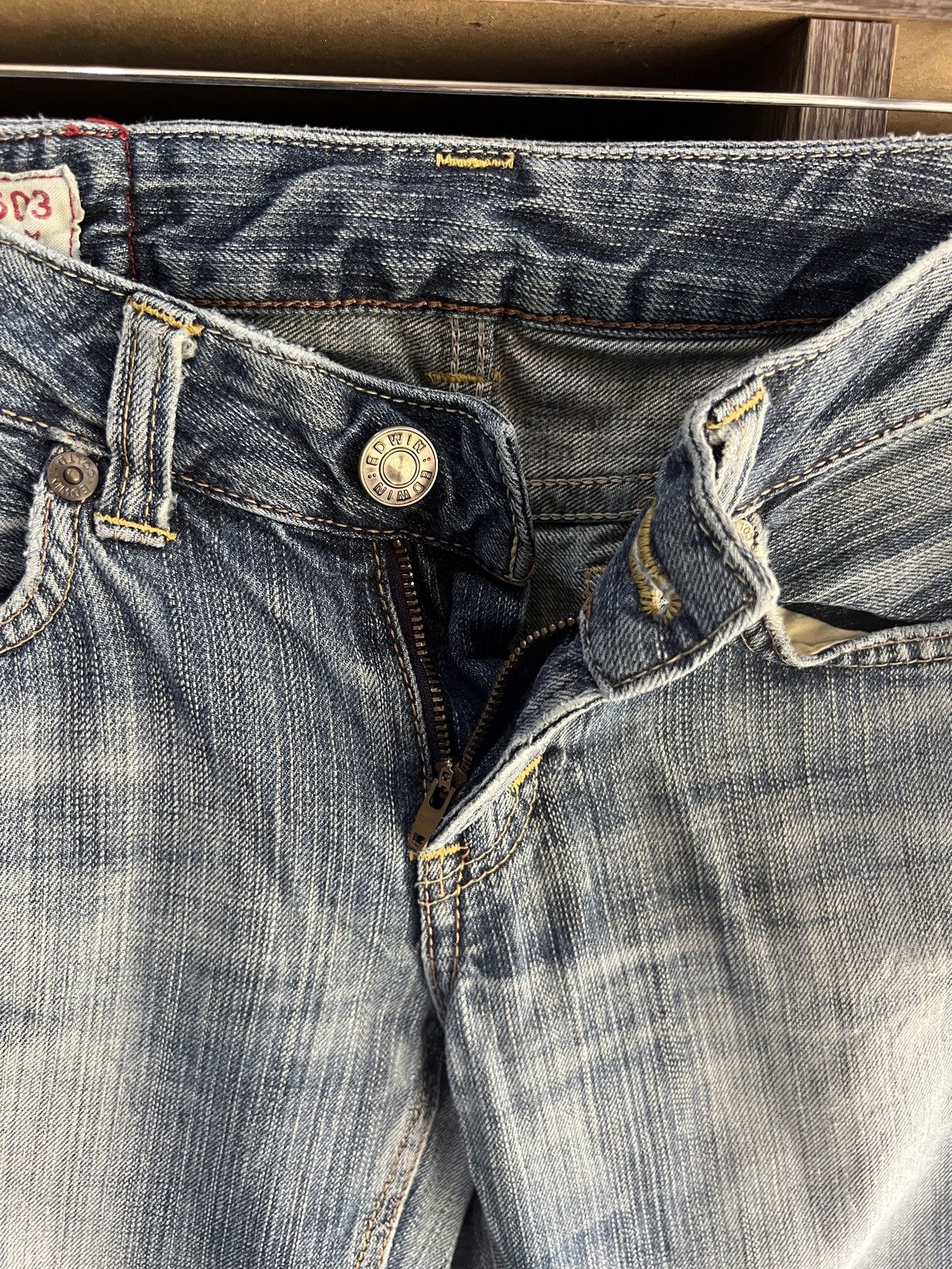 Edwin 🔥Vintage Edwin 503 Premium Distressed Denim Size 28" / US 6 / IT 42 - 10 Thumbnail