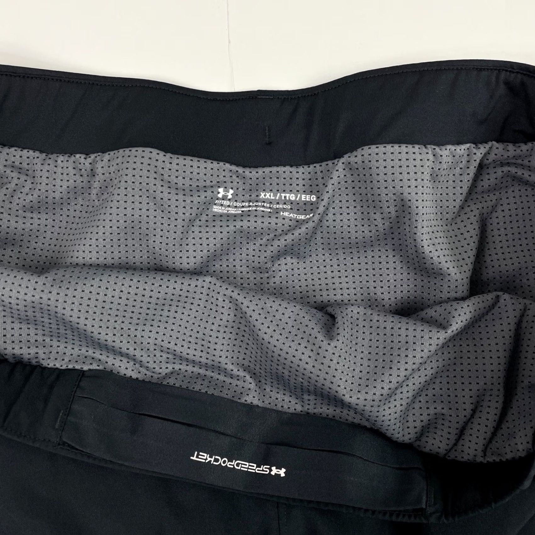 Under Armour Under Armour Shorts Mens 2XL Black SpeedPocket Runner Workout Training Lined Size US 40 / EU 56 - 6 Thumbnail