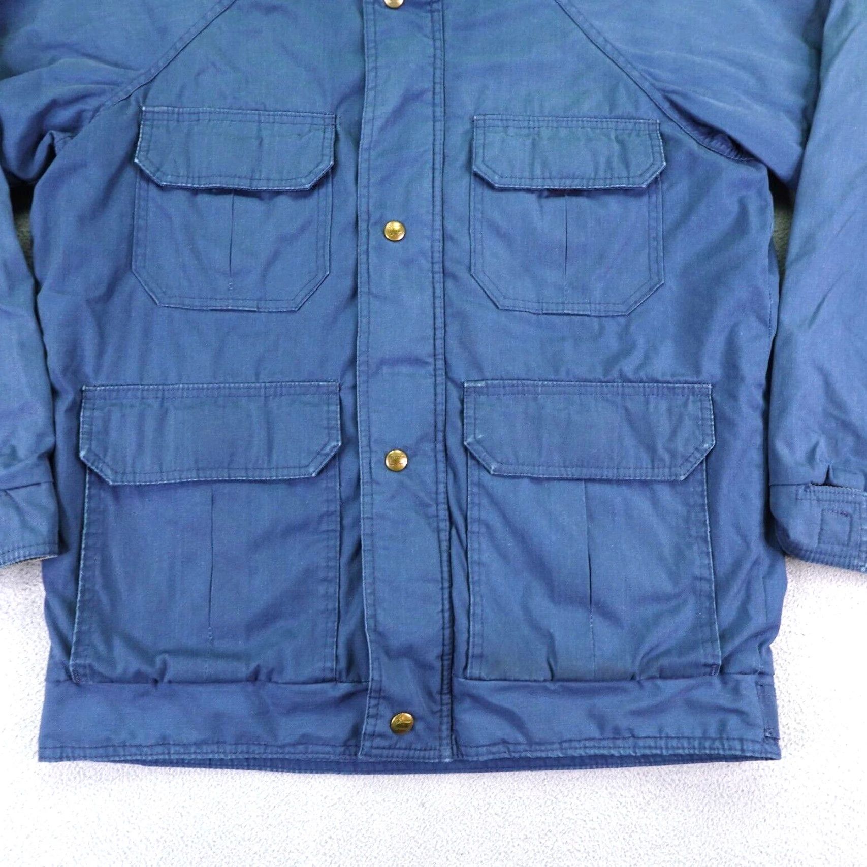 Vintage VINTAGE Woolrich Jacket Blue Medium Regular Fit Lined Flannel Chore Coat 90s Mens Size US M / EU 48-50 / 2 - 4 Thumbnail