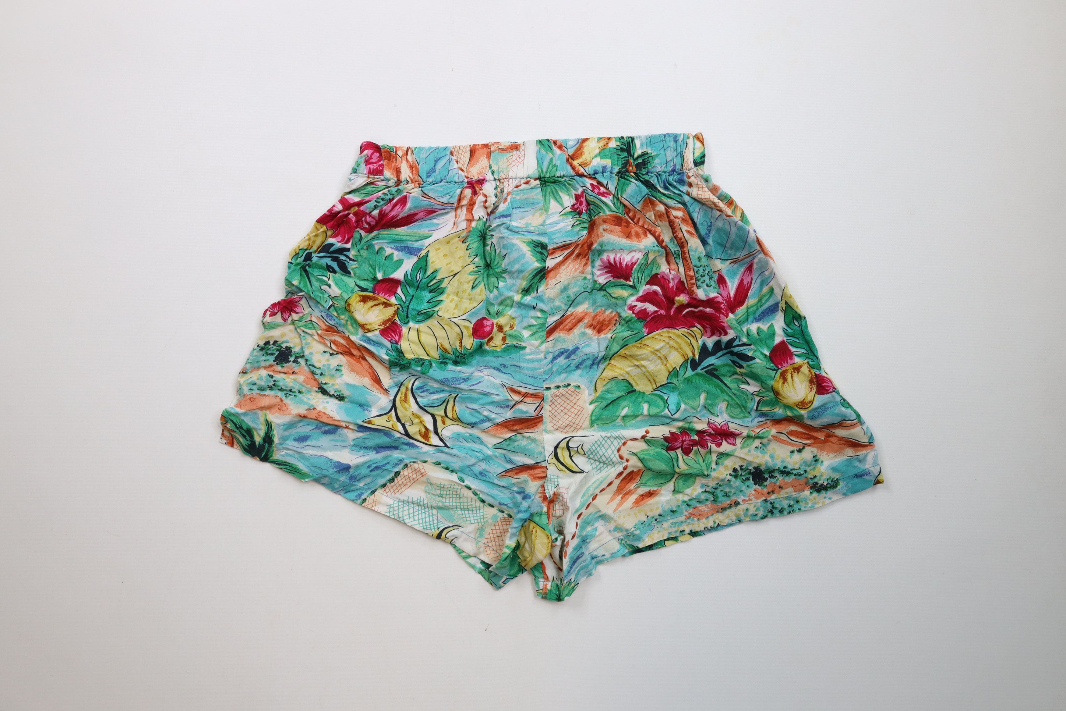 Vintage Vintage 90s Streetwear Pineapple Sailing Beach Surf Shorts Size 28" / US 6 / IT 42 - 8 Thumbnail