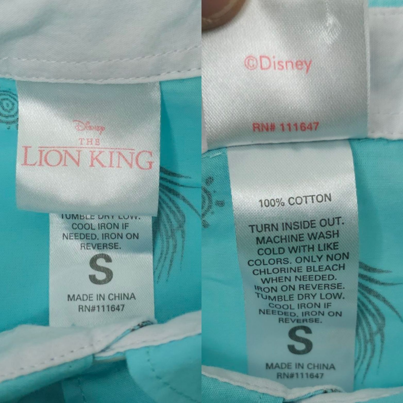 Disney Disney The Lion King Woven Button Front Shirt Adult S Simba Size US S / EU 44-46 / 1 - 7 Thumbnail