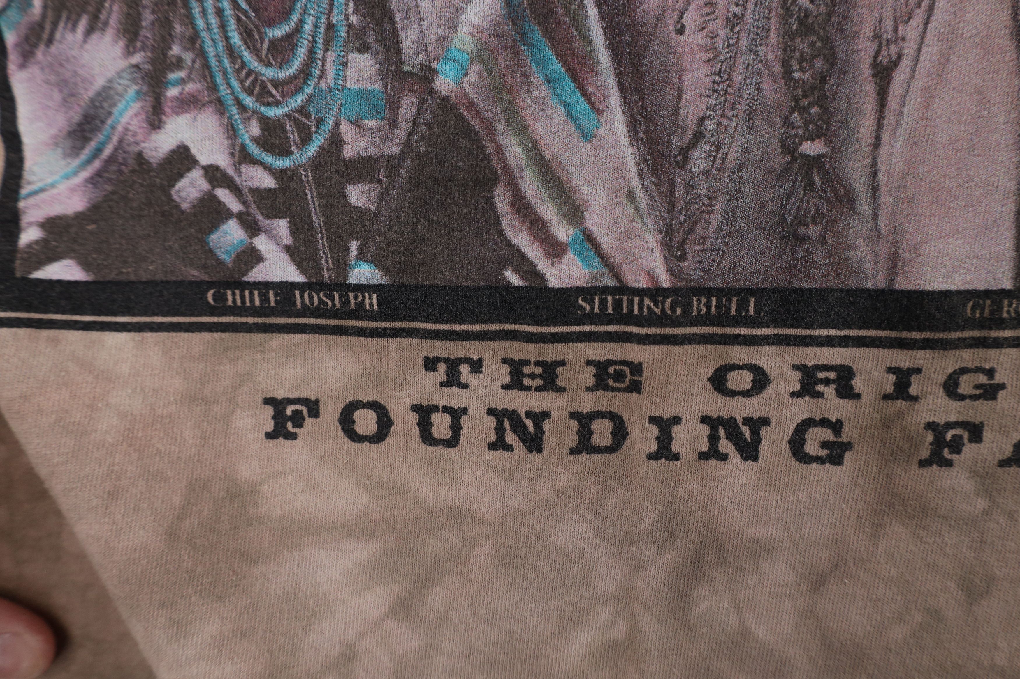 Vintage Vintage 90s Founding Fathers Native American T-Shirt Size US M / EU 48-50 / 2 - 5 Thumbnail