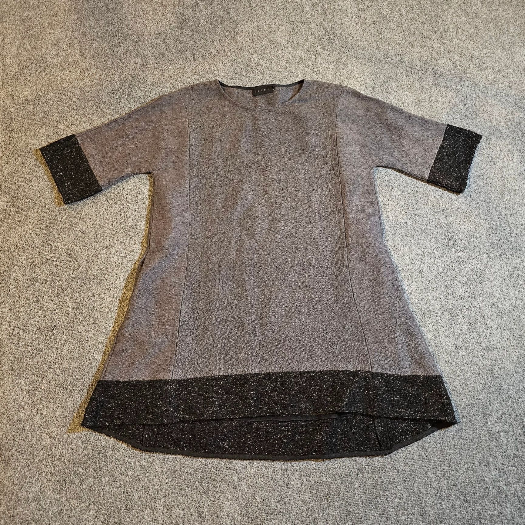Vintage Hatch Dress Womens Small Gray Maternity Merino Wool A-Line Pockets Casual Size S / US 4 / IT 40 - 2 Thumbnail