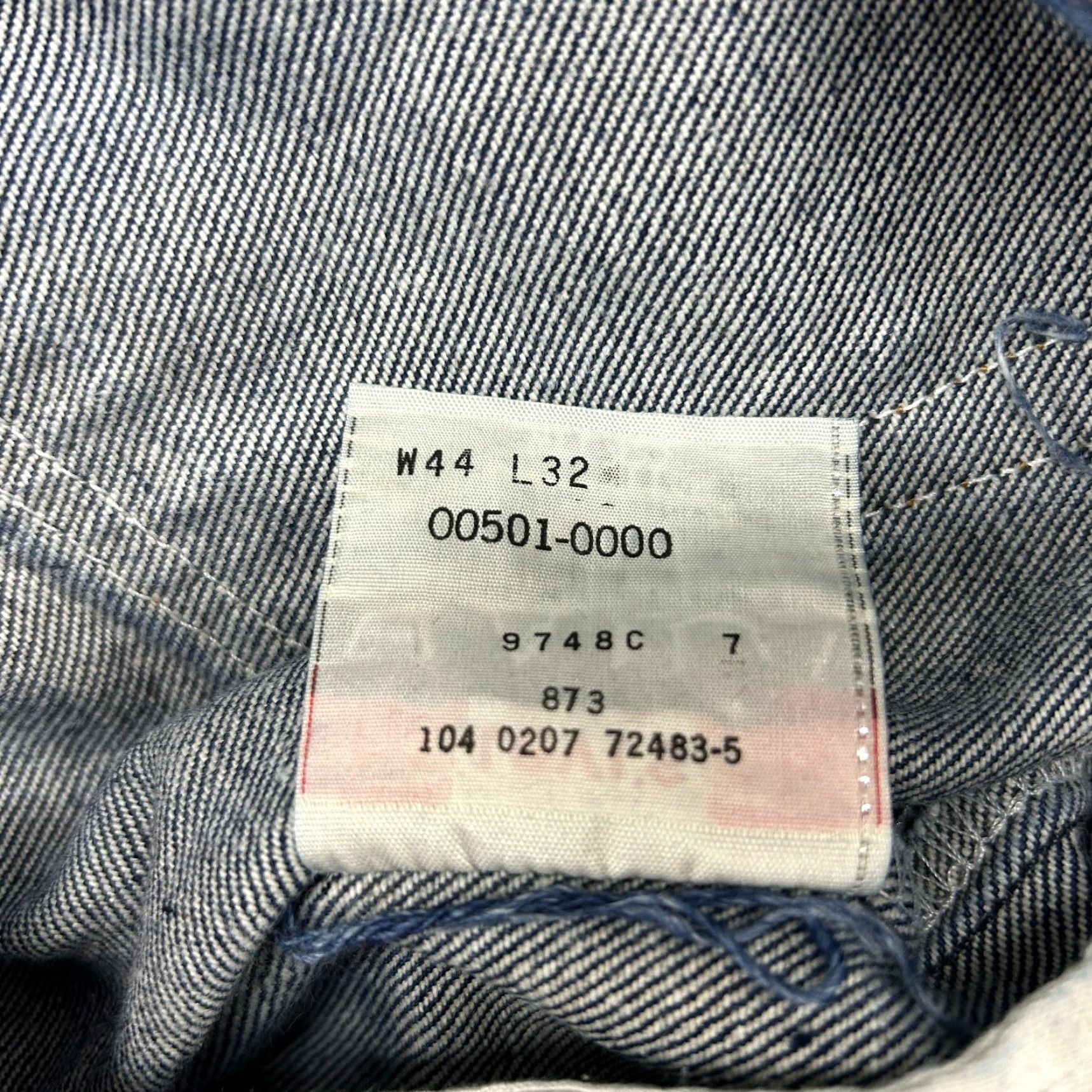 Levi's VINTAGE Levi's 501 Jeans Mens 44x32 Blue Dark Wash Straight Regular 90s Retro Pockets Distressed Buttons 42x31 Mens Size US 44 / EU 60 - 3 Thumbnail