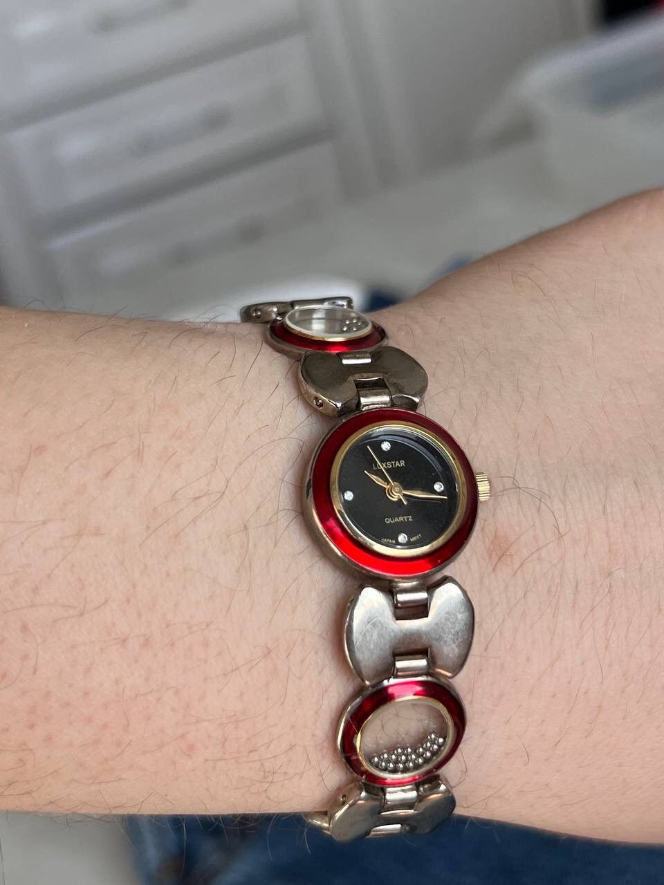Japanese Brand × Vintage Vintage Japanese style futuristic Watch Chrome Red Blood 🩸 Size ONE SIZE - 11 Thumbnail