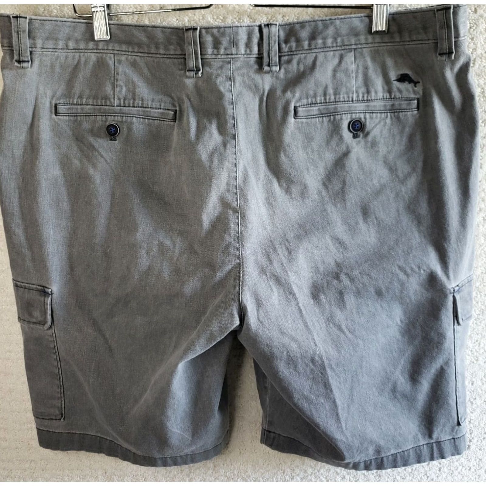 Tommy Bahama Tommy Bahama Cargo Shorts Men's 40W x 10L Faded Blue Cotton Spandex Canvas Flat Front Pocket Sailfish Casual Comfort Beach Summerspringfall Mens Size US 40 / EU 56 - 6 Thumbnail