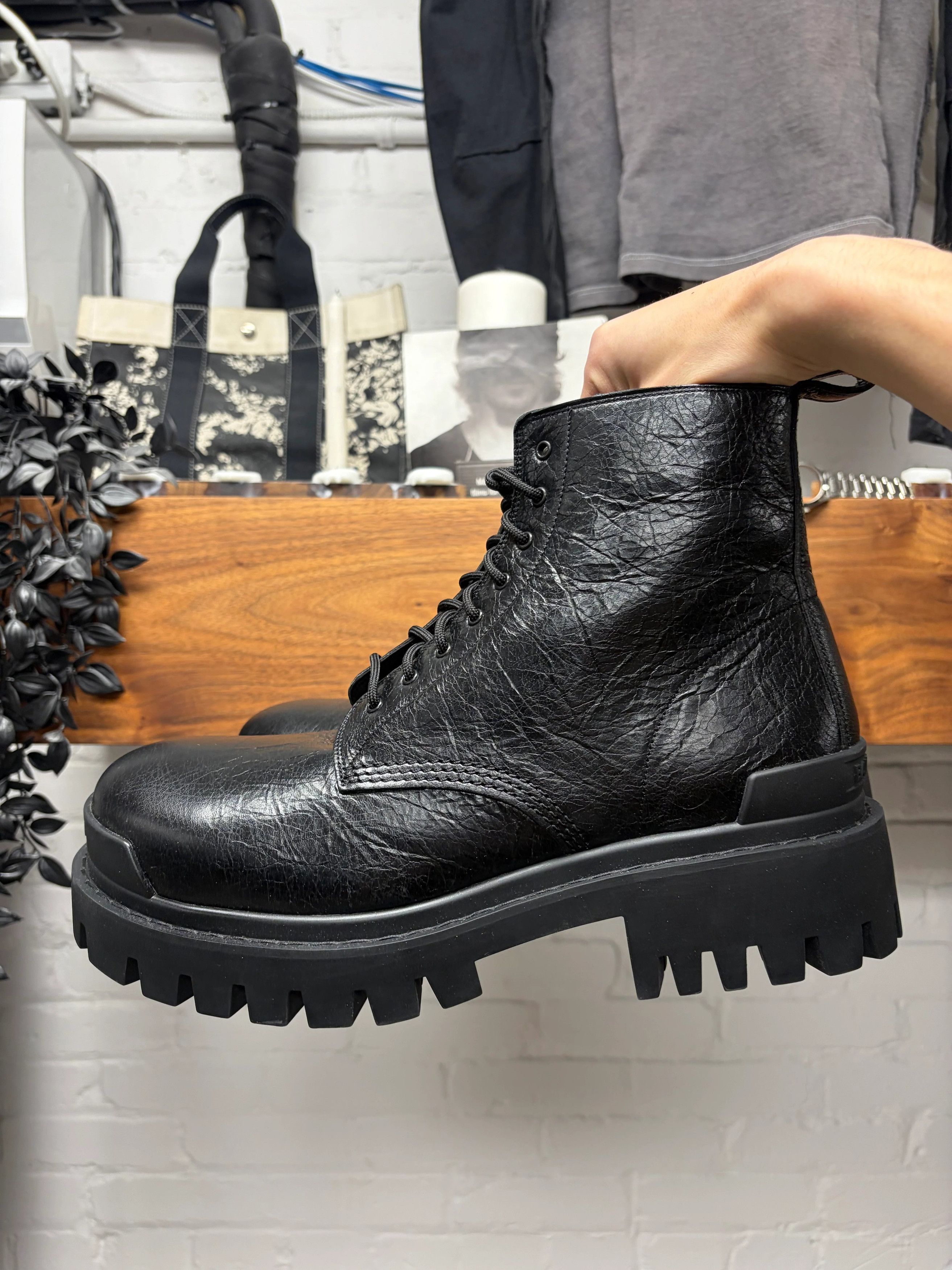Balenciaga Balenciaga Strike Boots Sz.40 Black leather | Grailed