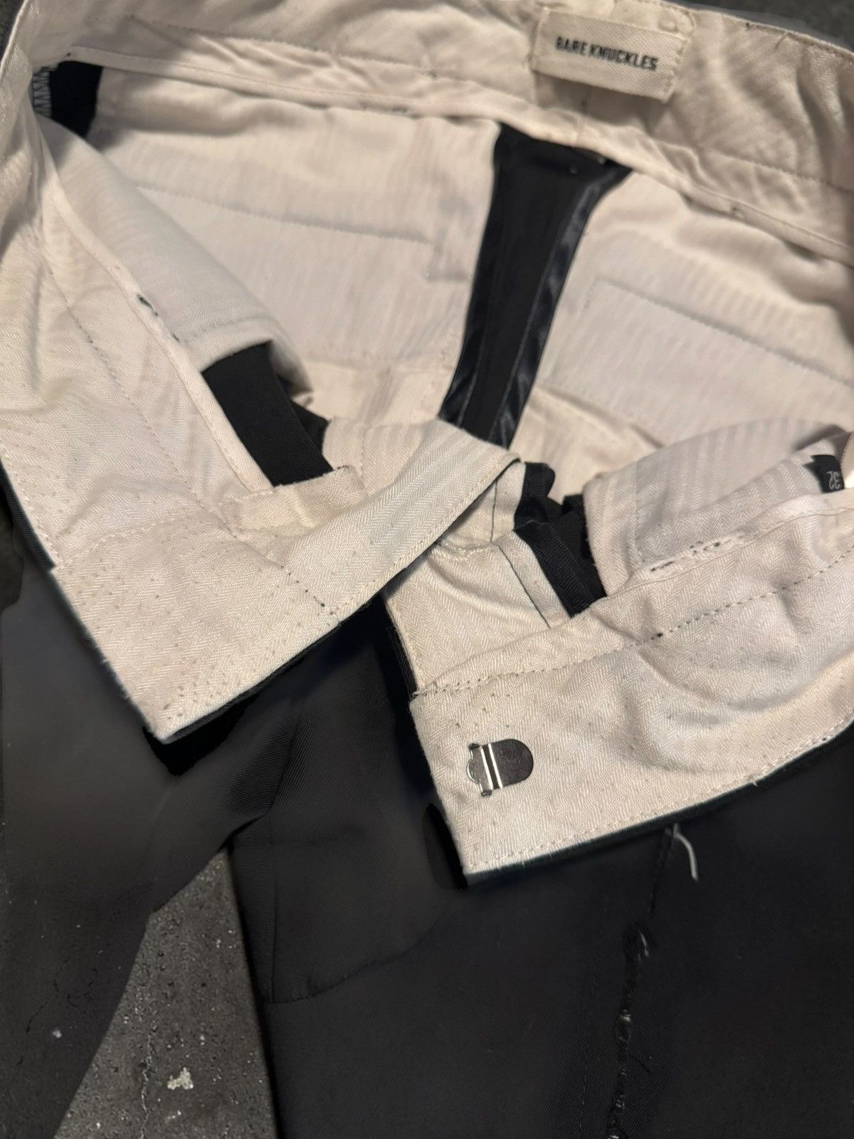 Bare Knuckles Bare Knuckles Raw Edge Flared Dress Pants Size US 32 / EU 48 - 5 Thumbnail
