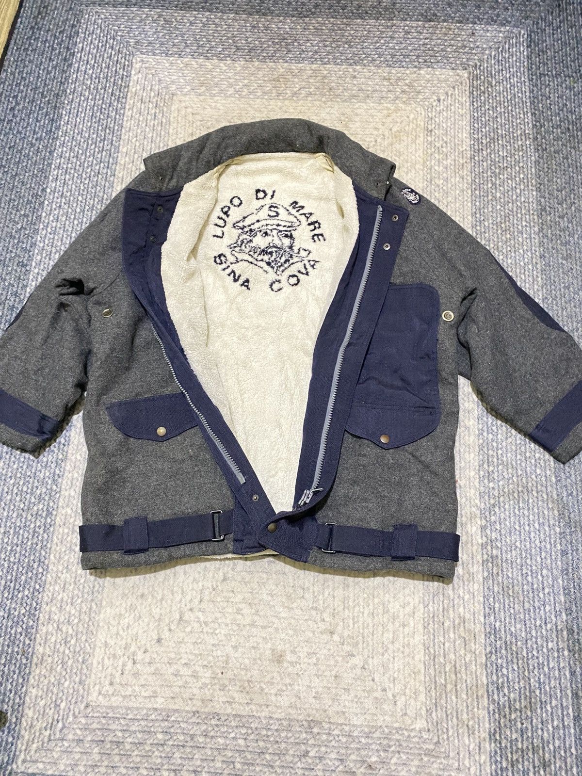 Designer Lupo Di Mare Sina Cova Wool Heavy Jacket Size US M / EU 48-50 / 2 - 1 Thumbnail