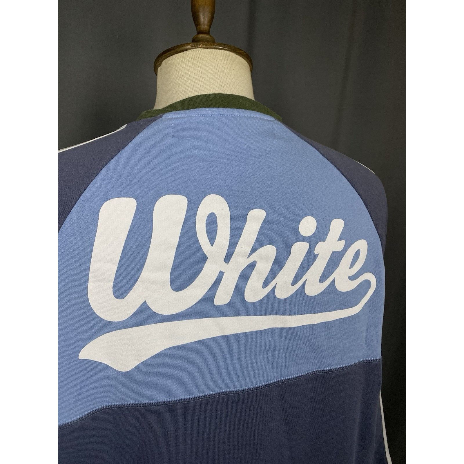 Off-White Off-White Men's Blue Oversized Crewneck Sweater Size M Size US M / EU 48-50 / 2 - 4 Thumbnail