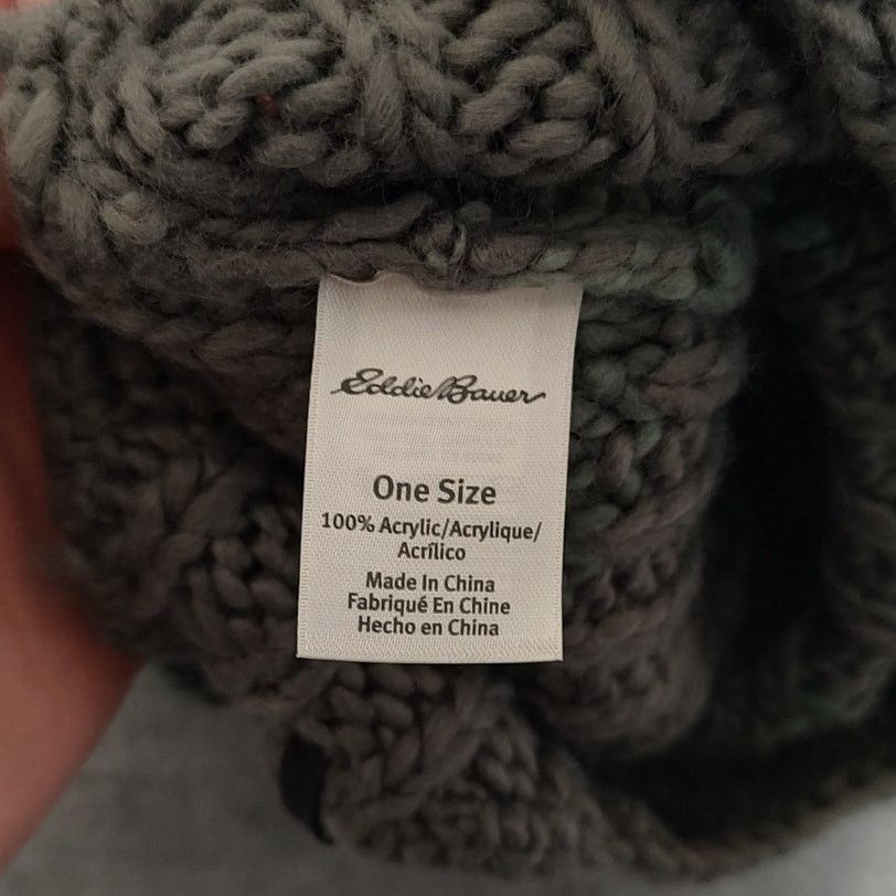Eddie Bauer Eddie Bauer Larkspur Earflap pom pom knit beanie unisex OS Size ONE SIZE - 6 Thumbnail