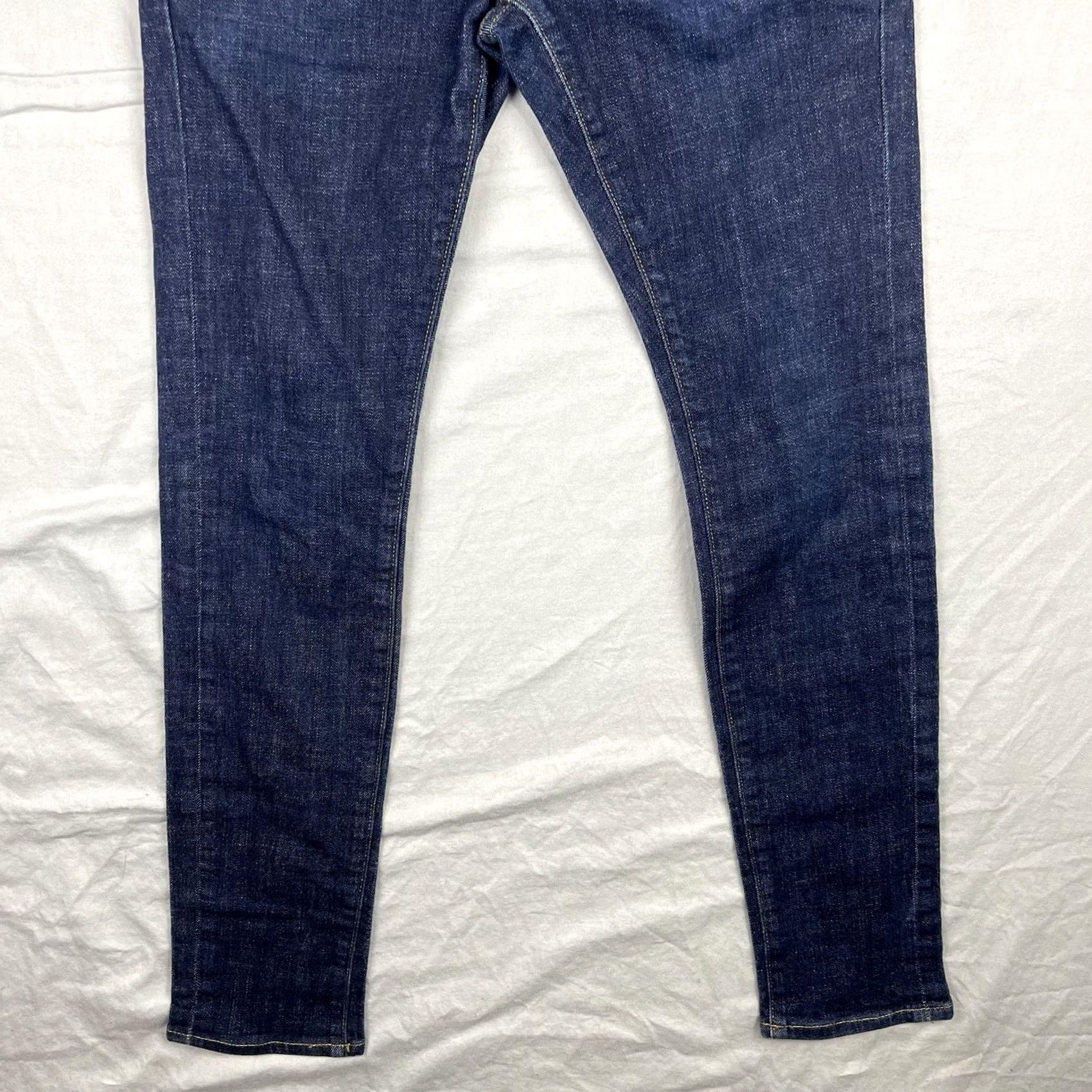 Denime Purple Brand Jeans Mens 31 Fits 28x29 Dark Wash RAI P001 Button Fly Slim Denim Jeans Size US 31 - 3 Thumbnail