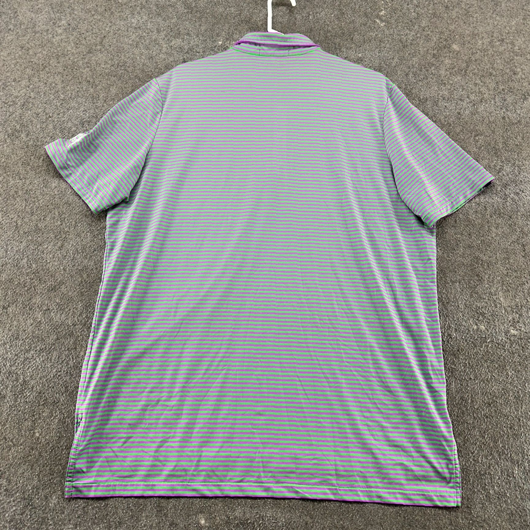 RLX Ralph Lauren RLX Ralph Lauren Polo Shirt Mens XL Performance Golf Striped Multicolor Green Purple Polo Shirt Mens XL Size US XL / EU 56 / 4 - 4 Thumbnail