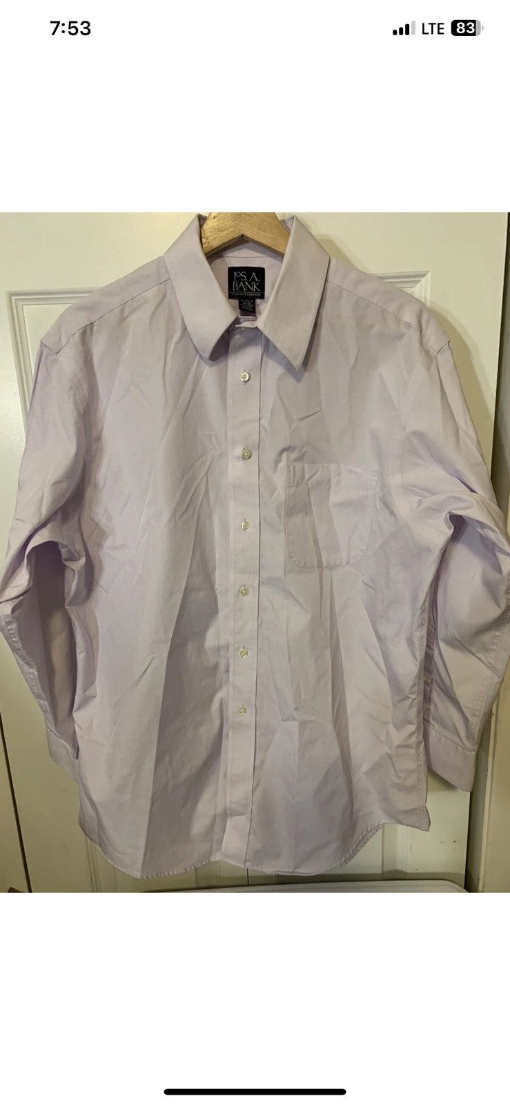 Jos. A. Bank Jos A. Bank mens sz 16/32 light purple button shirt traveler Size US M / EU 48-50 / 2 - 7 Thumbnail