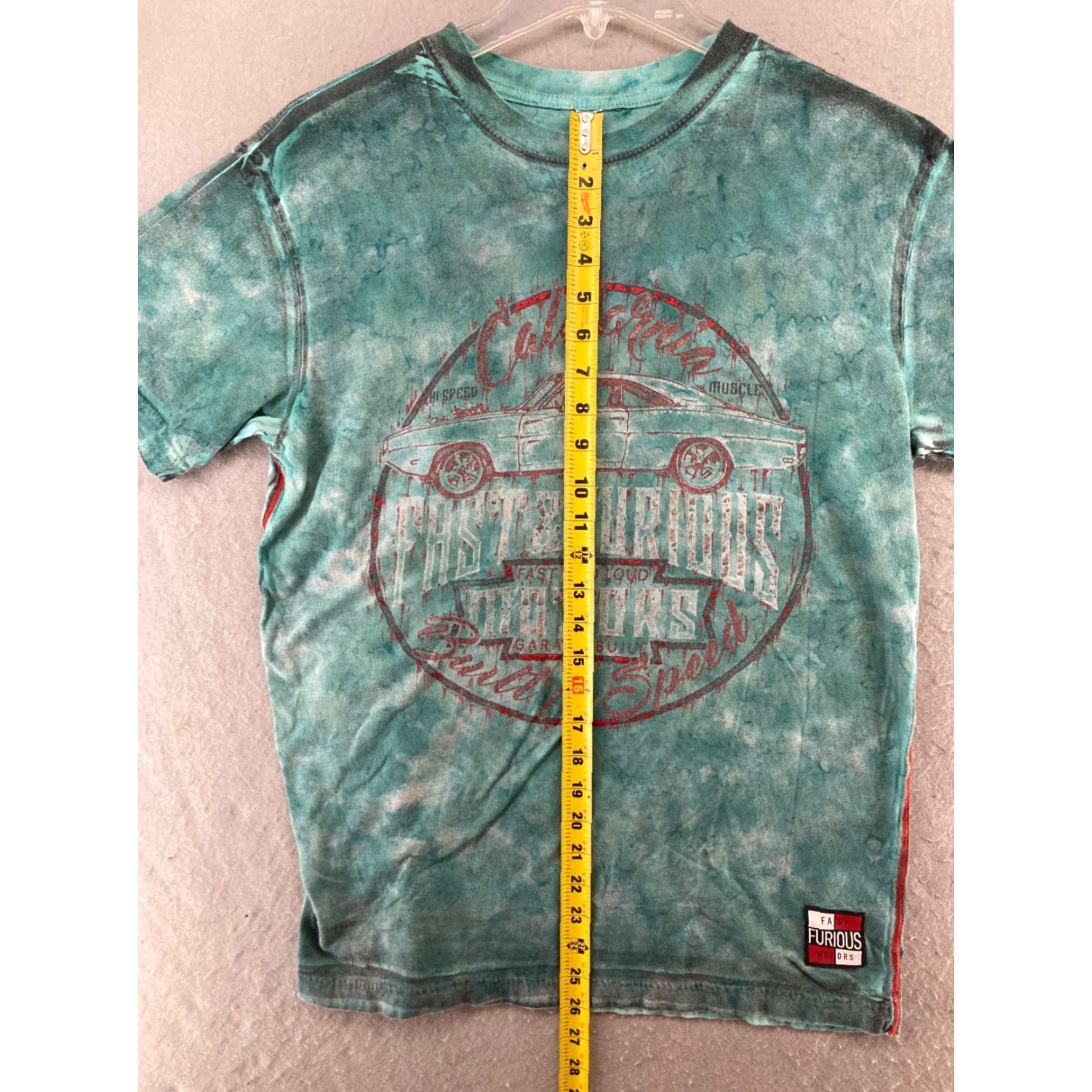 Affliction Affliction TShirt Mens Short Sleeve Crew Neck Blue Tie Dye Built For Speed M Cars Movie Graphic Print 90s Theme Mens Size US M / EU 48-50 / 2 - 3 Thumbnail