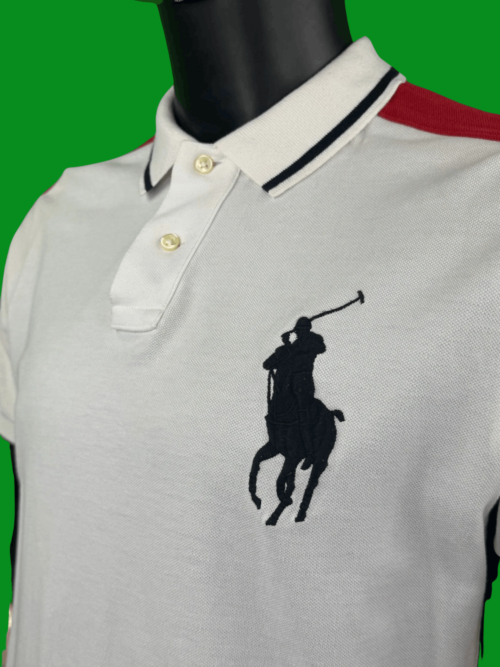 Polo Ralph Lauren VTG Polo Ralph Lauren Custom Slim Fit Color Block Polo Size US L / EU 52-54 / 3 - 4 Thumbnail