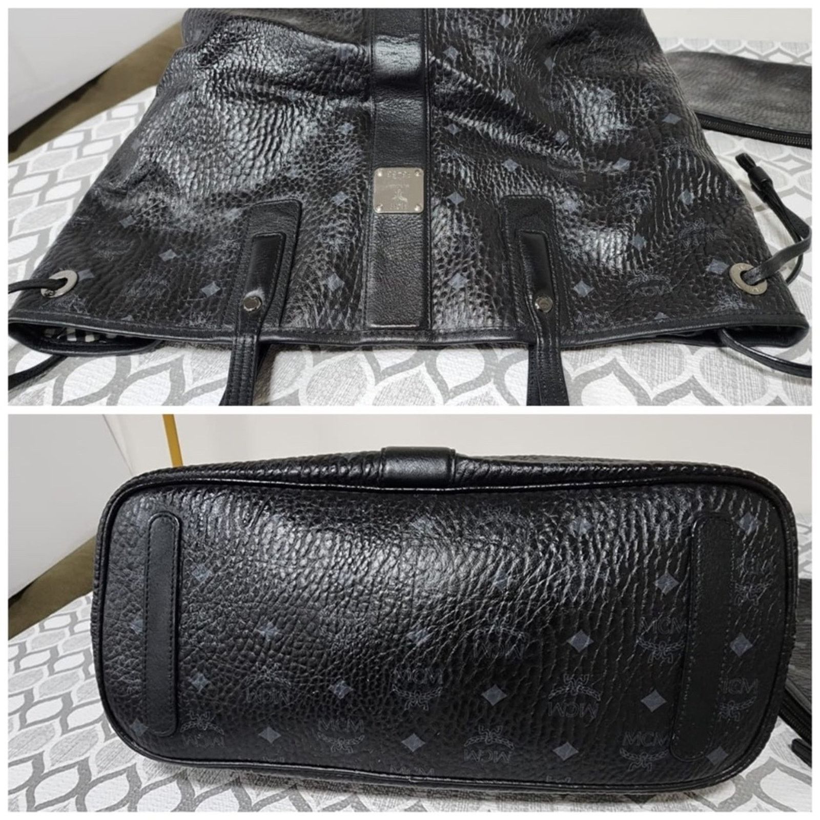 MCM MCM Visetos Medium Liz Reversible Shopper Tote/Pochete Black Size ONE SIZE - 6 Thumbnail
