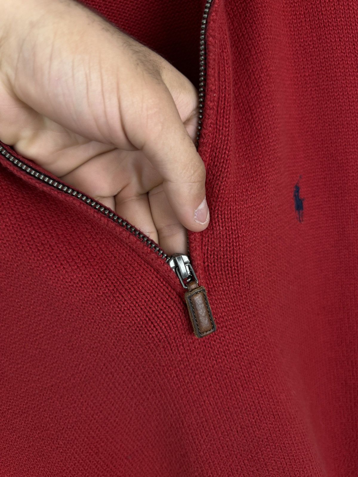 Polo Ralph Lauren × Vintage Mens Vintage Polo Ralph Lauren 1/3 zip sweater knitwear y2k Size US L / EU 52-54 / 3 - 6 Thumbnail