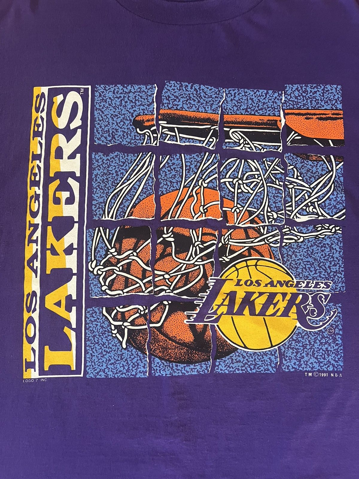 Logo 7 × NBA × Vintage 1991 Vintage Los Angeles Lakers Logo 7 Size US XL / EU 56 / 4 - 2 Thumbnail