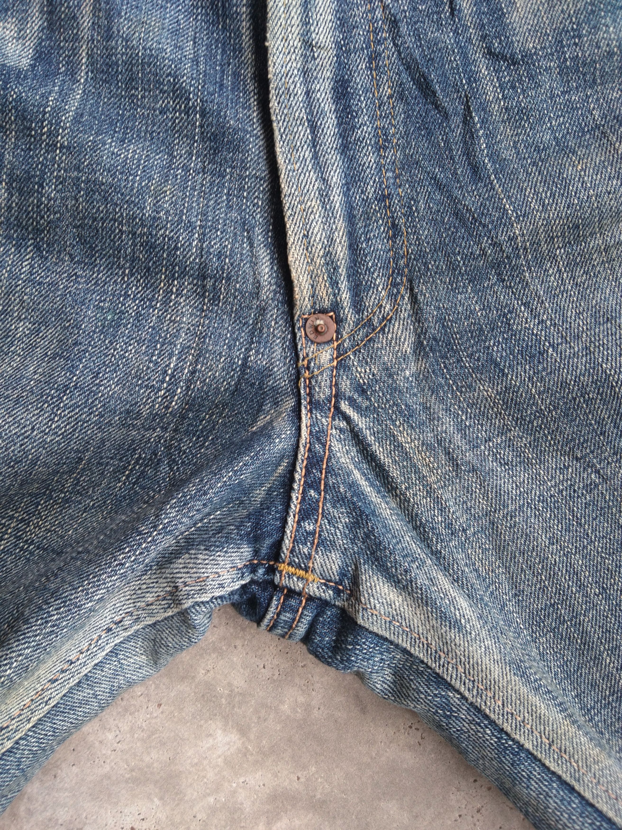 Japanese Brand Vintage Redline Edwin 505 Selvedge Distressed Jeans 30x29 Size US 30 / EU 46 - 7 Thumbnail