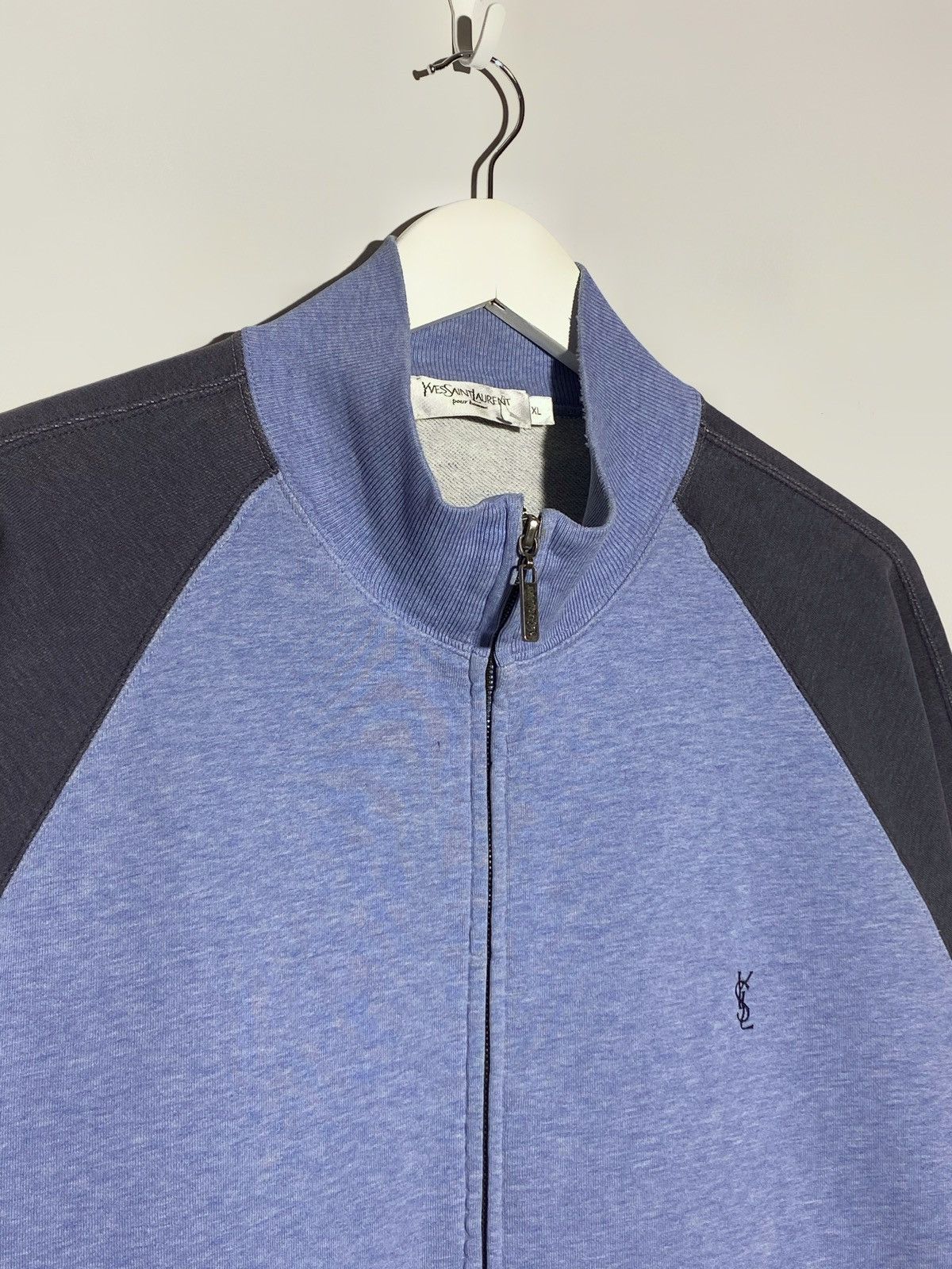 Yves Saint Laurent Vintage YSL Yves Saint Laurent Full Zip Cotton Sweater 2000s Size US XL / EU 56 / 4 - 3 Thumbnail