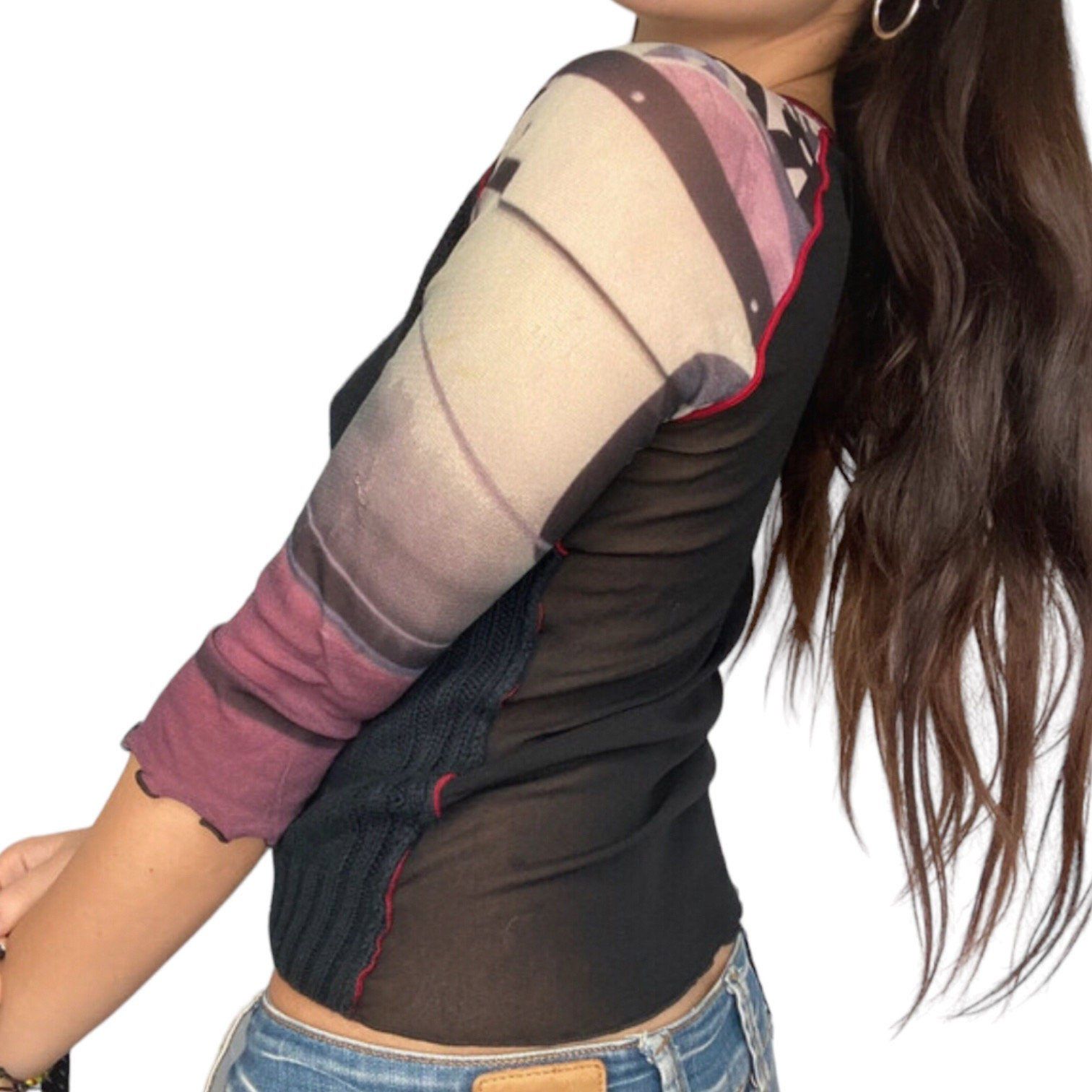 Cop Copine The Cop Copine Ribbed Mesh Sweater Size ONE SIZE - 3 Thumbnail