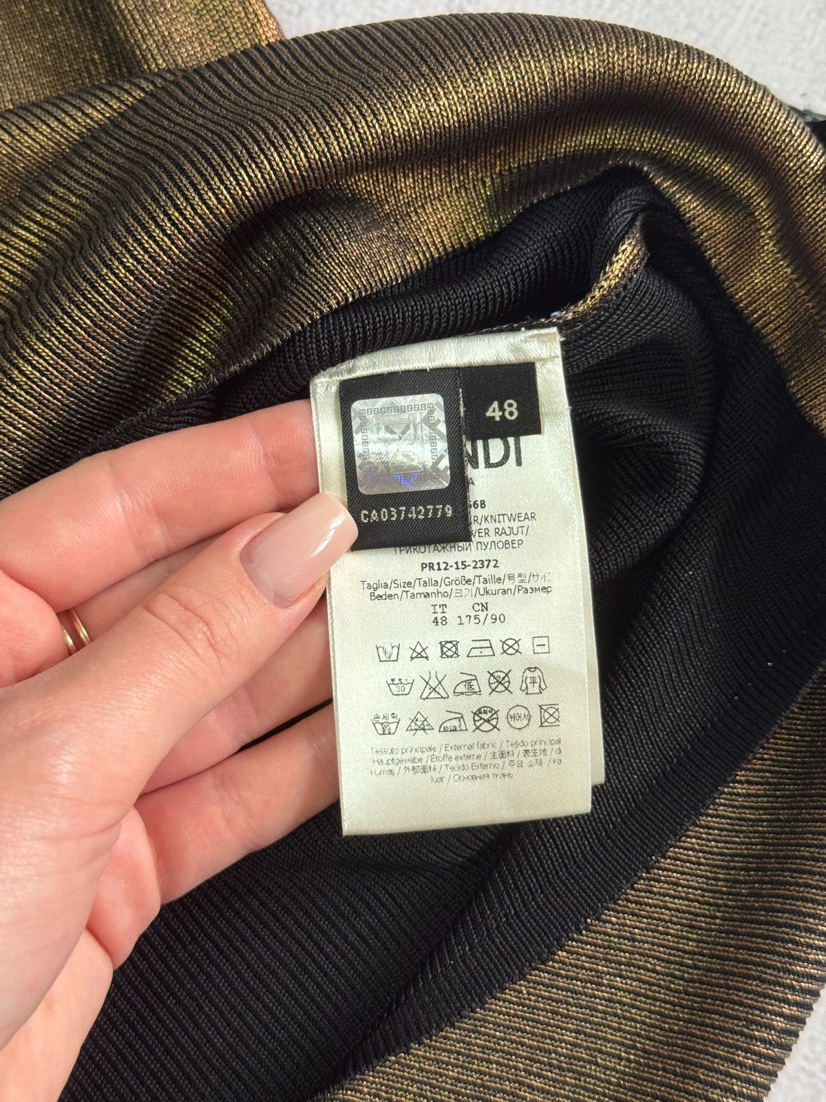 Fendi Fendi Knitwear Pullover T Shirt 48 Size Rare Luxury Size L / US 10 / IT 46 - 12 Thumbnail