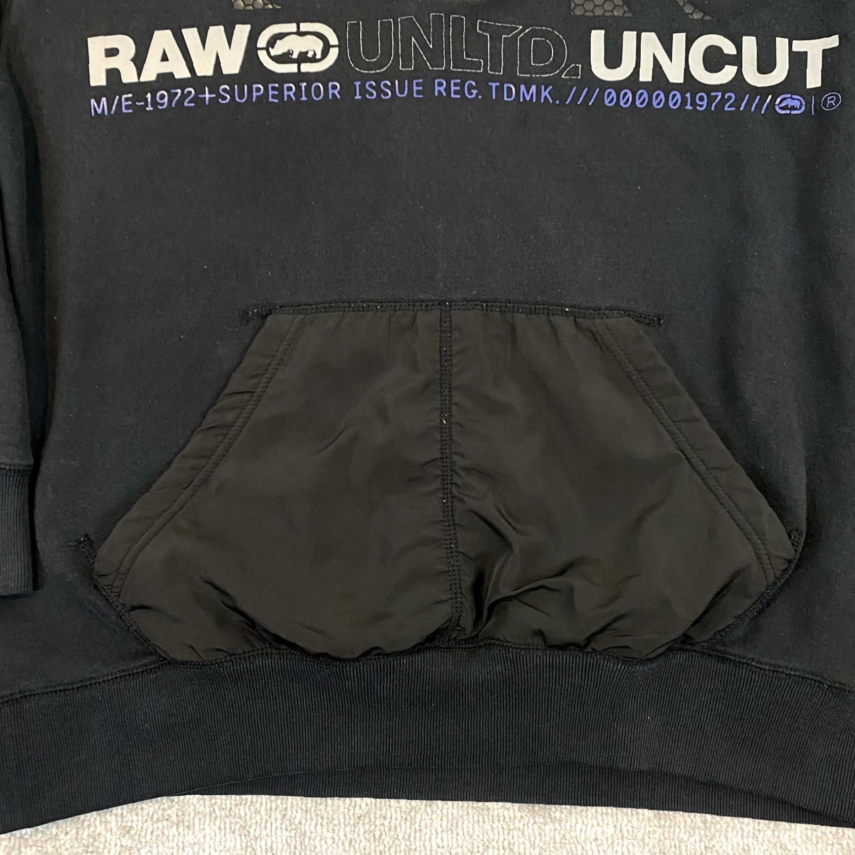 Ecko Unltd. ECKO UNLTD Jacket Mens 2XL Black Fleece 1/4 Button Up Hoodie Skater Grunge Y2K Size US XXL / EU 58 / 5 - 6 Thumbnail