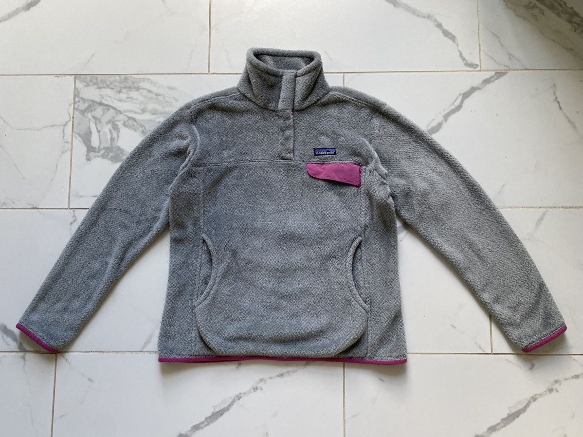 Patagonia Patagonia Re-Tool Snap-T Pullover Womens Size M Grey Pink Size M / US 6-8 / IT 42-44 - 1 Thumbnail
