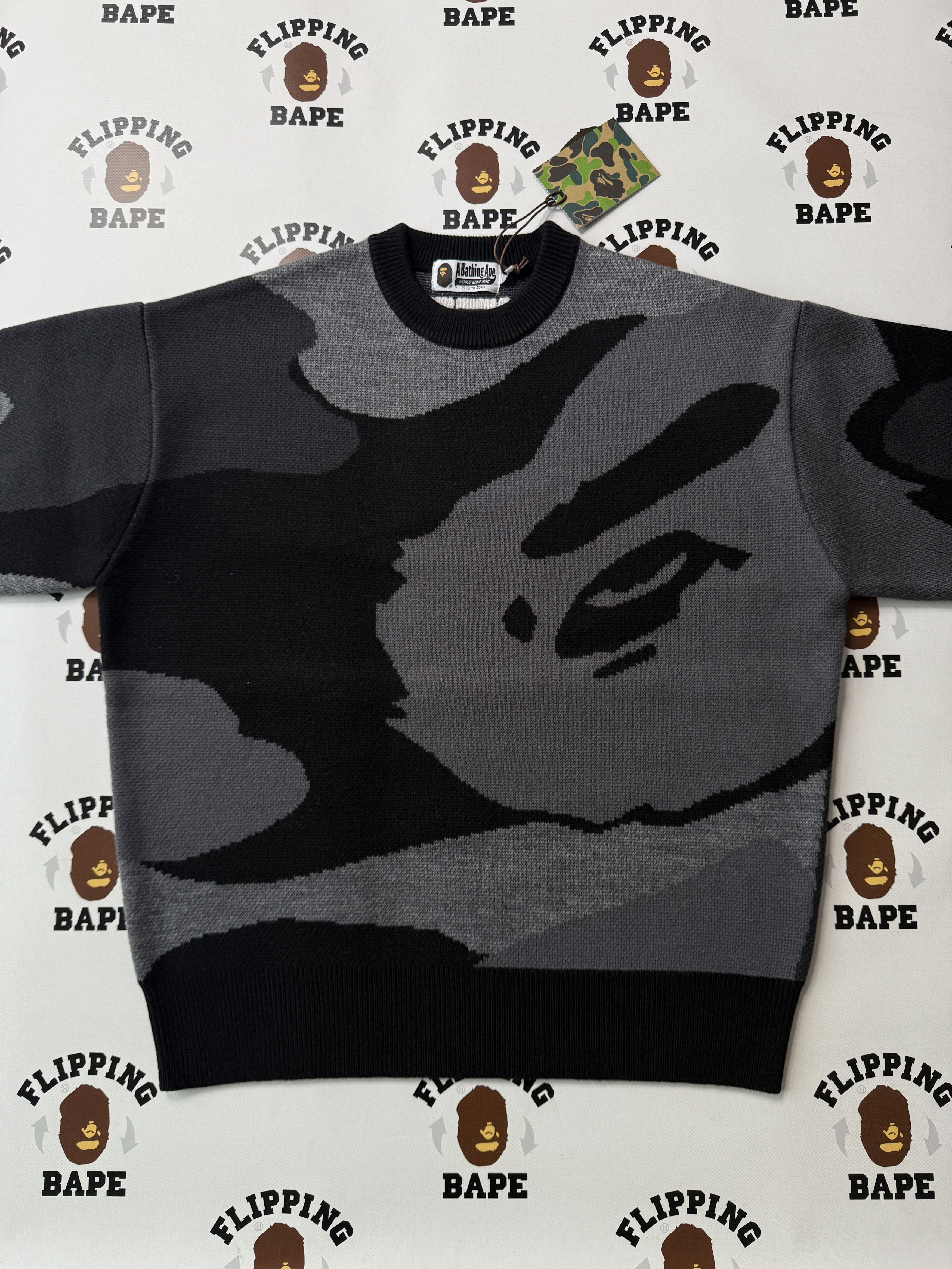 Bape BAPE MEGA ABC CAMO KNIT CREWNECK SWEATSHIRT Size US XL / EU 56 / 4 - 4 Thumbnail