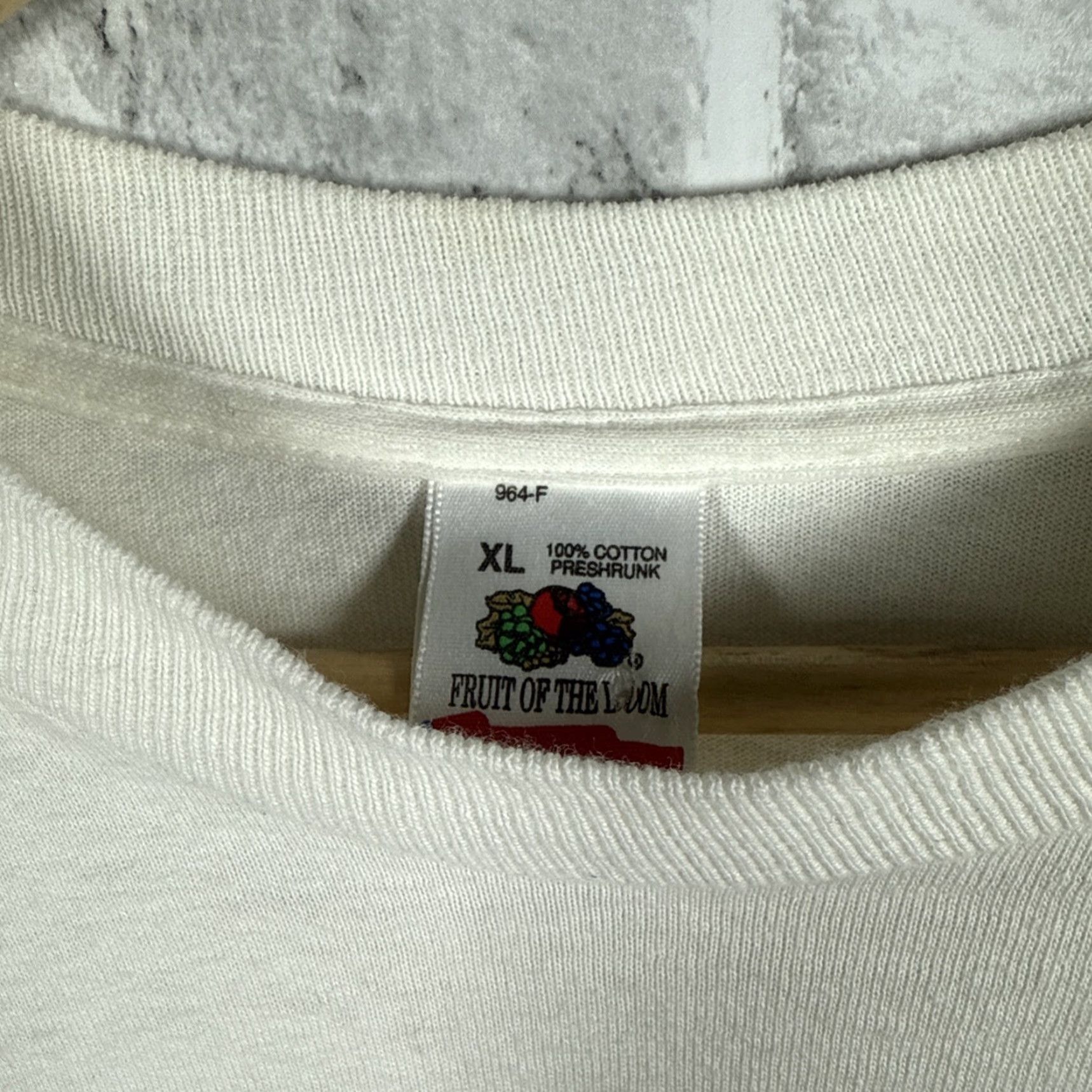 Fruit Of The Loom VINTAGE HOGS PRINT Fruit Of The Loom White Long Sleeve T-Shirt Mens XL USA Size US XL / EU 56 / 4 - 4 Thumbnail