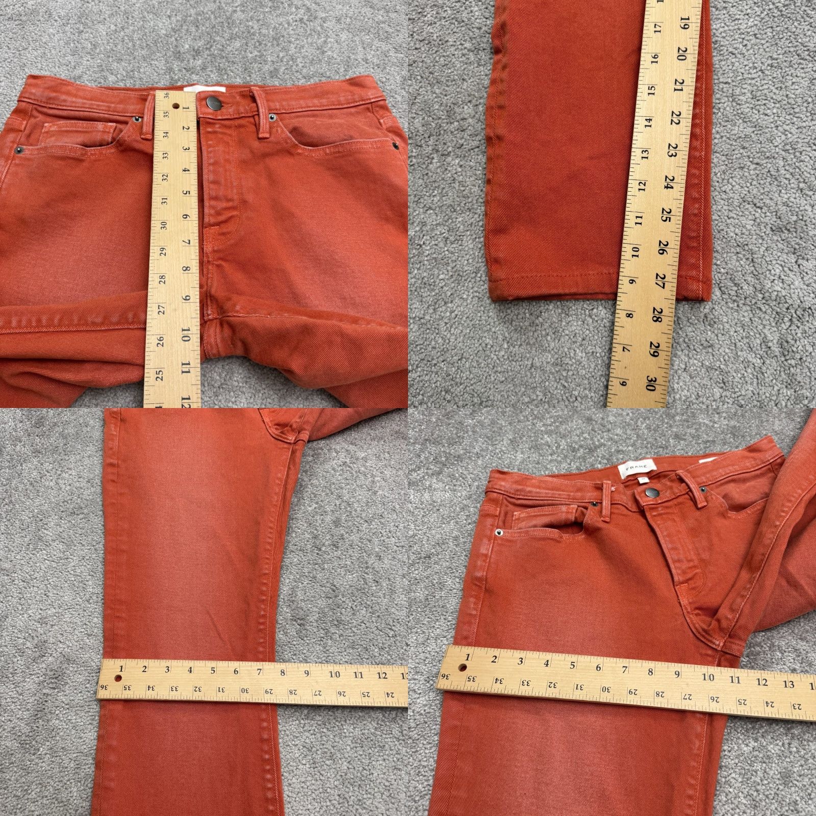 Frame Frame Jeans Men 32 Slim Denim Orange L'Homme FRAME Slim Fit Straight Leg with Stretch Size US 32 / EU 48 - 9 Thumbnail