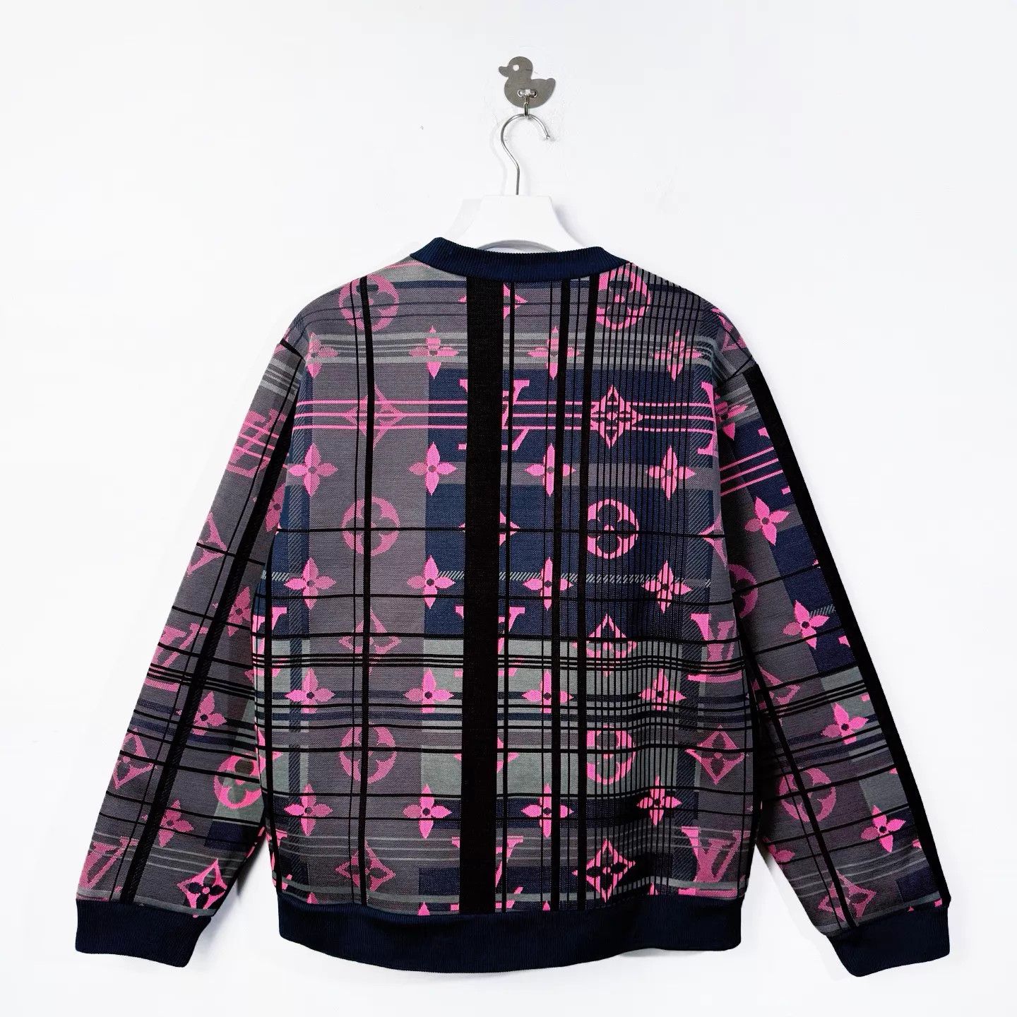Louis Vuitton LV Neon Allover Logo DarkGreen Cotton Sweatshirt XL Size US XL / EU 56 / 4 - 2 Thumbnail