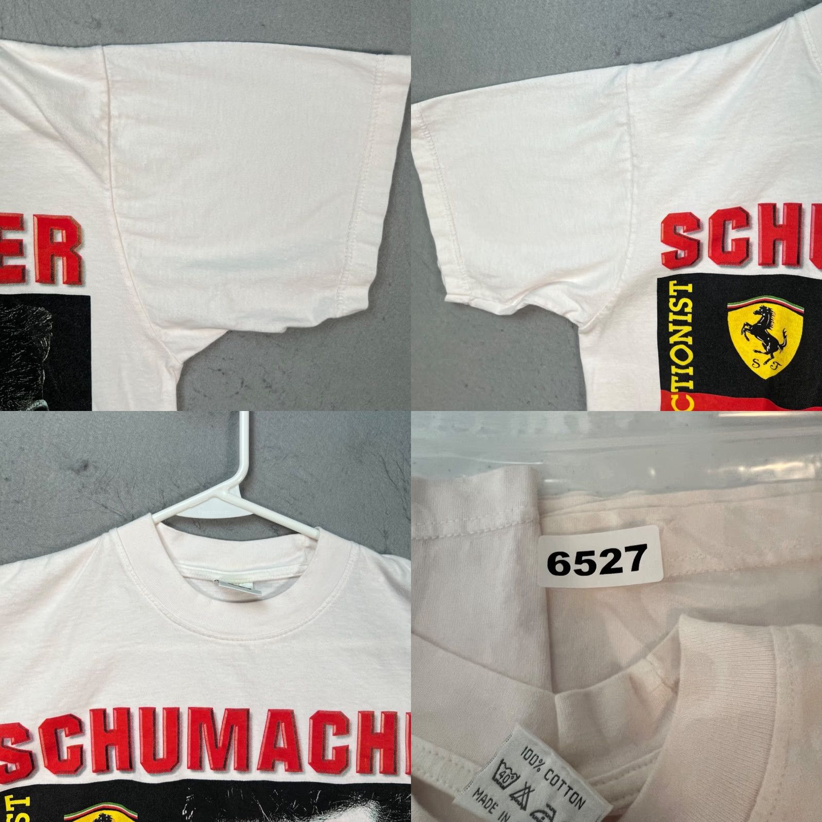 Ferrari VINTAGE Michael Schumacher Ferrari Formula 1 Racing T Shirt White Mens L Cotton Crew Neck Short Sleeve 90s Graphic Print Size US L / EU 52-54 / 3 - 8 Thumbnail