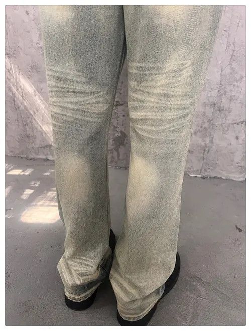VIBE punk washed faded grunge flared jeans Size US 32 / EU 48 - 7 Thumbnail