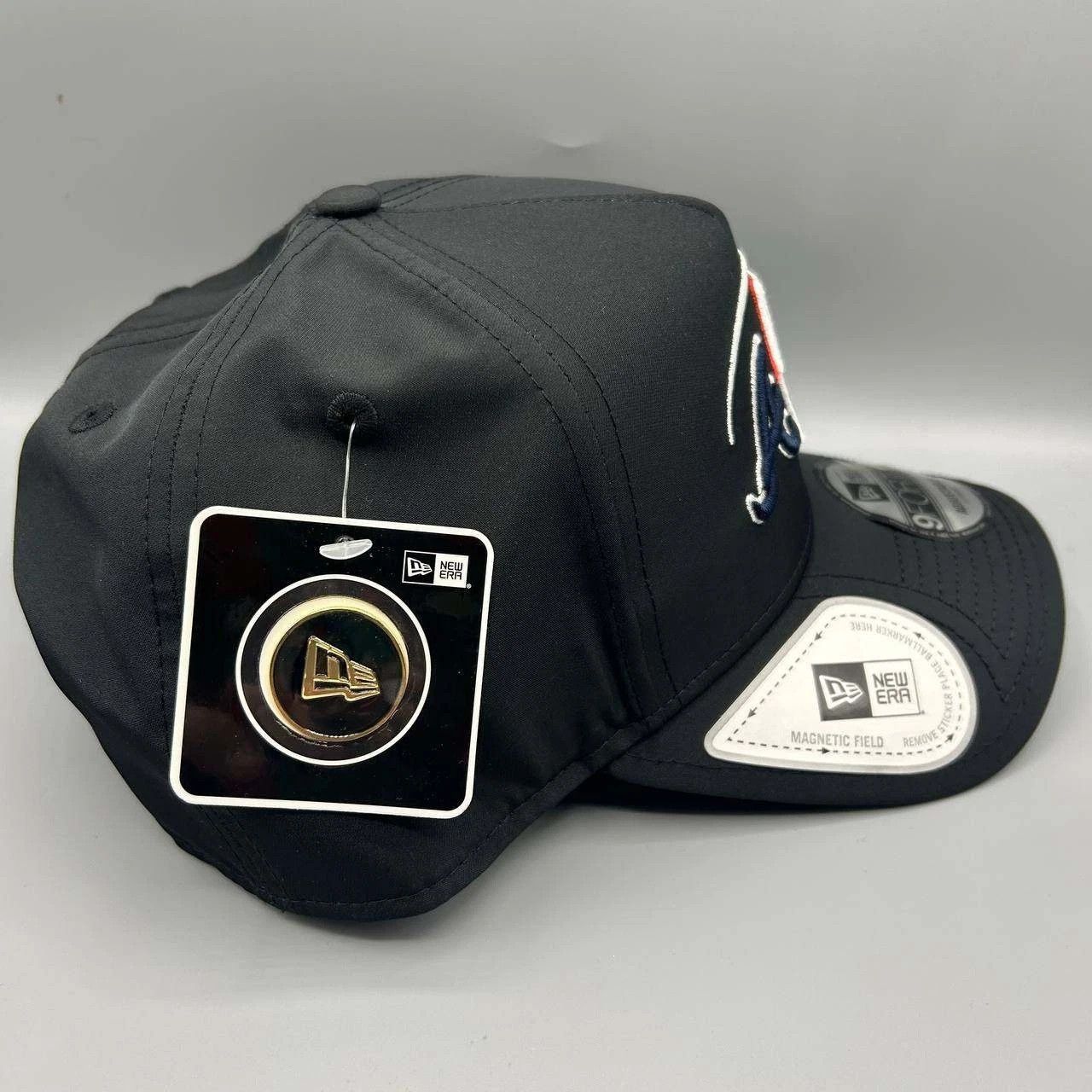 New Era Atlanta Braves MLB Hat Men Black Snap Back Cap A-Frame New Size ONE SIZE - 7 Thumbnail